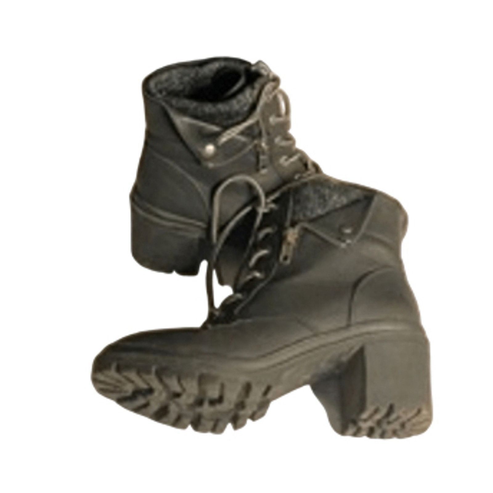 Other Y2K Grunge Platform Lace-Up Black Booties Jellypop Explorer Size US 7 / IT 37 - 2 Thumbnail