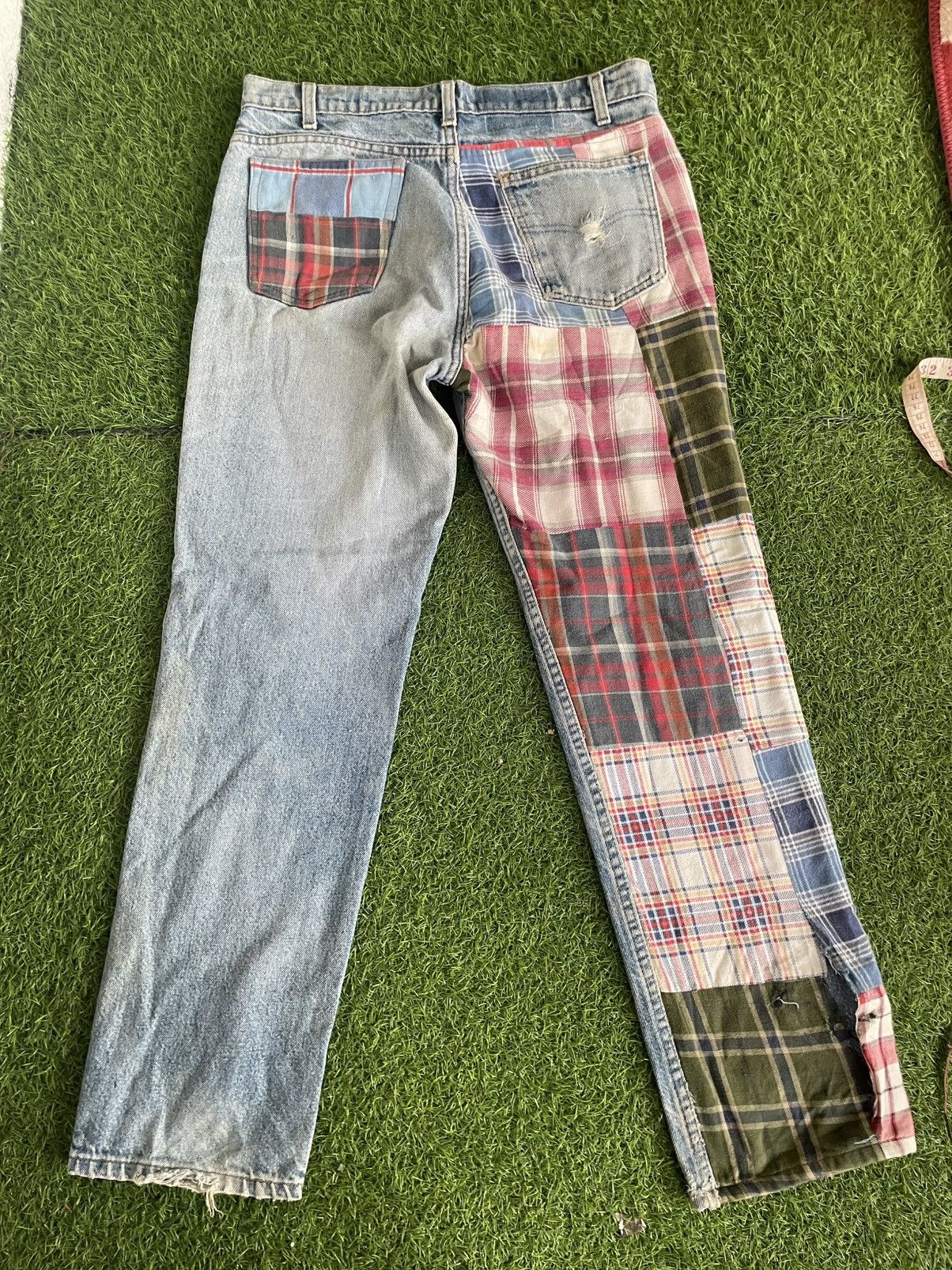 Vintage AUTHENTIC CUSTOM DENIM PACTHWORK Size US 34 / EU 50 - 2 Thumbnail