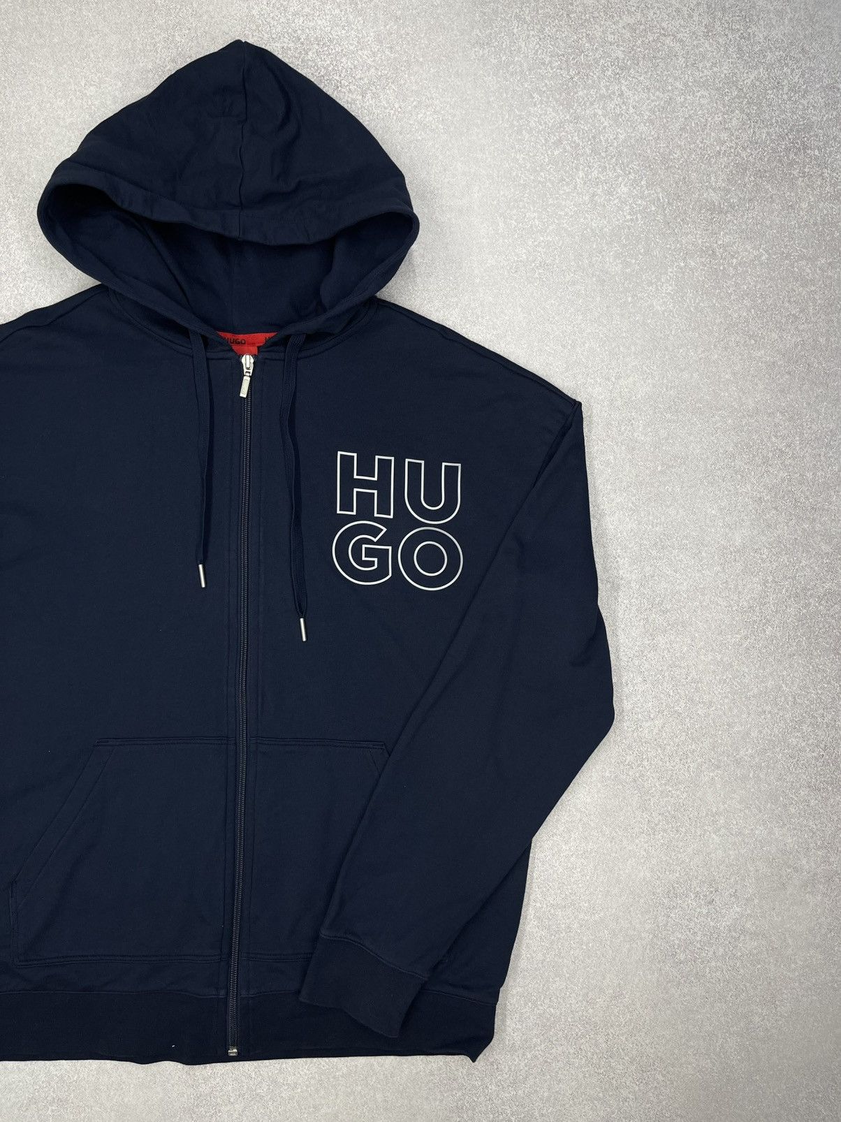 Hugo Boss Mens Hugo Boss Navy Zip Hoodie Big Logo Size US M / EU 48-50 / 2 - 3 Thumbnail