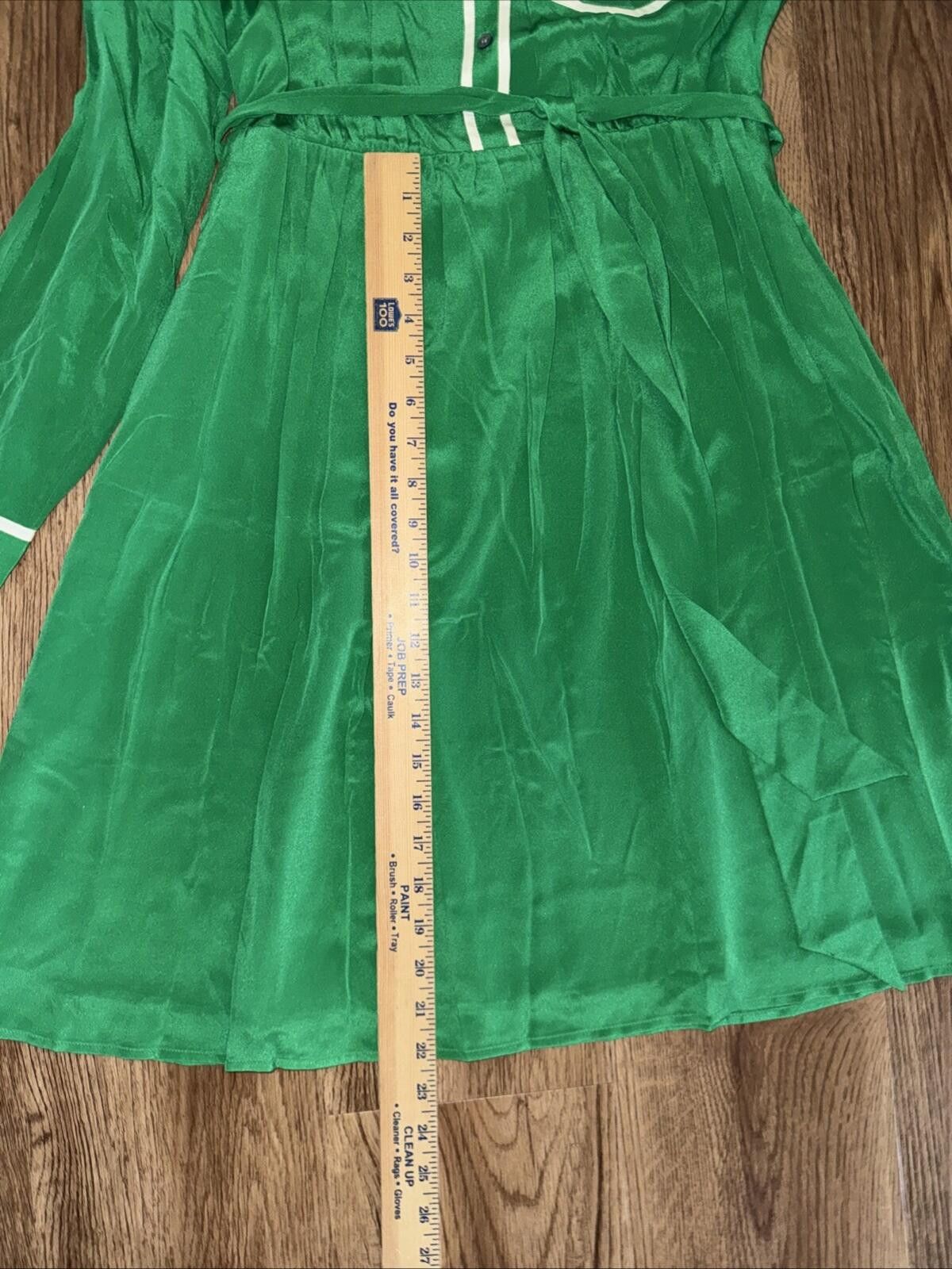 J.Crew J.Crew A-line Silk Shirtdress Warm Clover Belted Flare Dress Size M / US 6-8 / IT 42-44 - 7 Thumbnail
