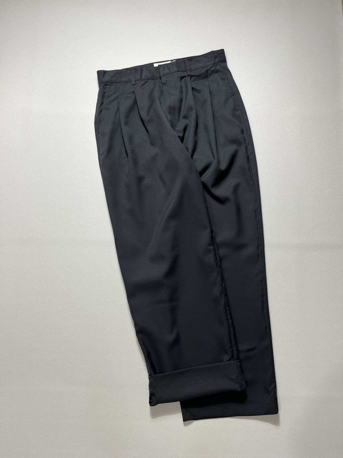Beams Plus COCL Two Tuck Wide Slacks Pants TR Charcoal Size US 31 - 3 Thumbnail