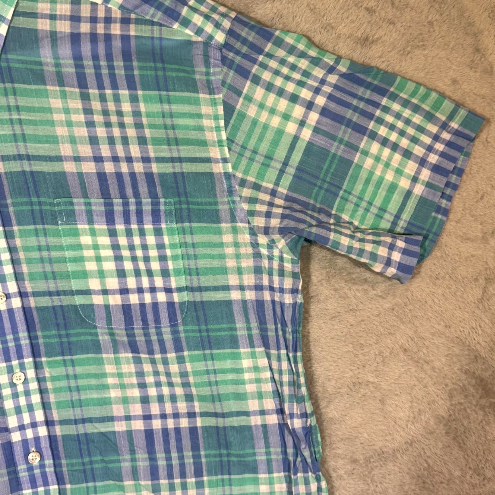 Vineyard Vines Vineyard Vines Murray Shirt XL Blue Plaid 100% Cotton Short Sleeve Button-Down Shirt Men Size US XL / EU 56 / 4 - 5 Thumbnail
