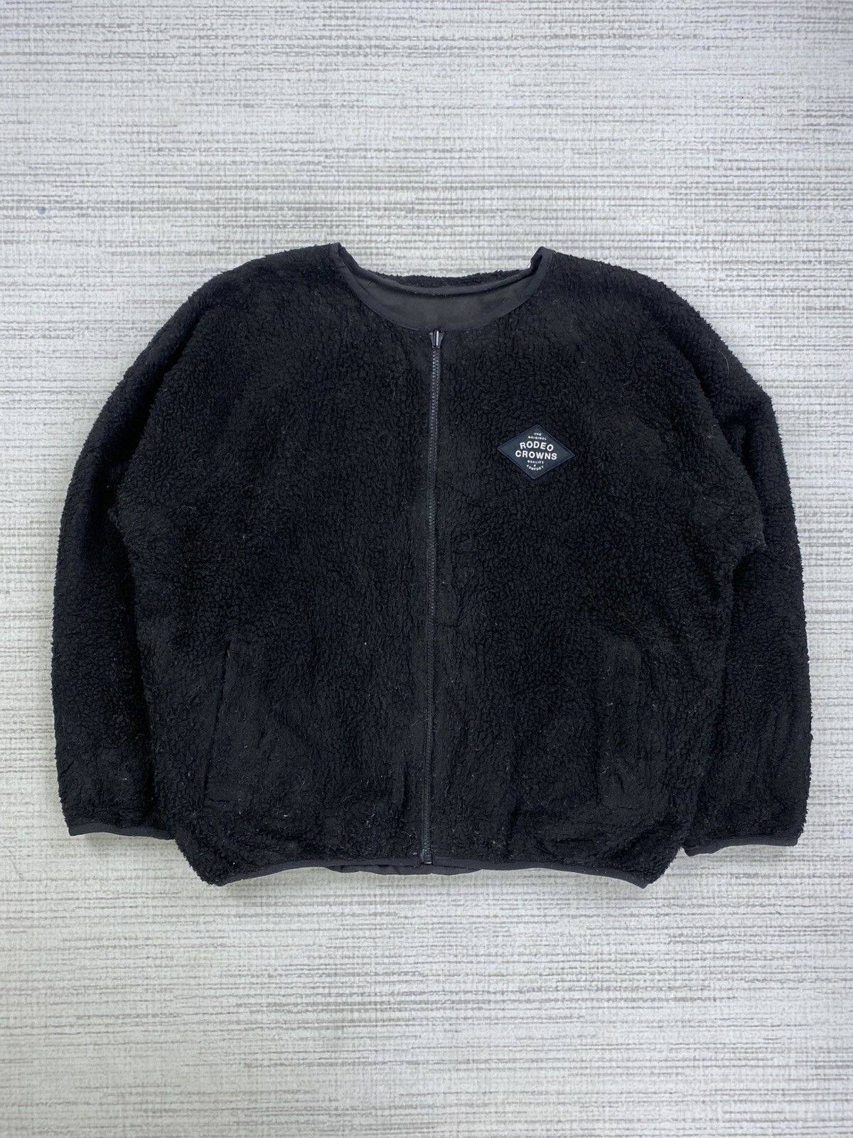 Japanese Brand × Vintage Vintage Rodeo Crown Reversible Fleece Black Jacket Size US L / EU 52-54 / 3 - 2 Thumbnail