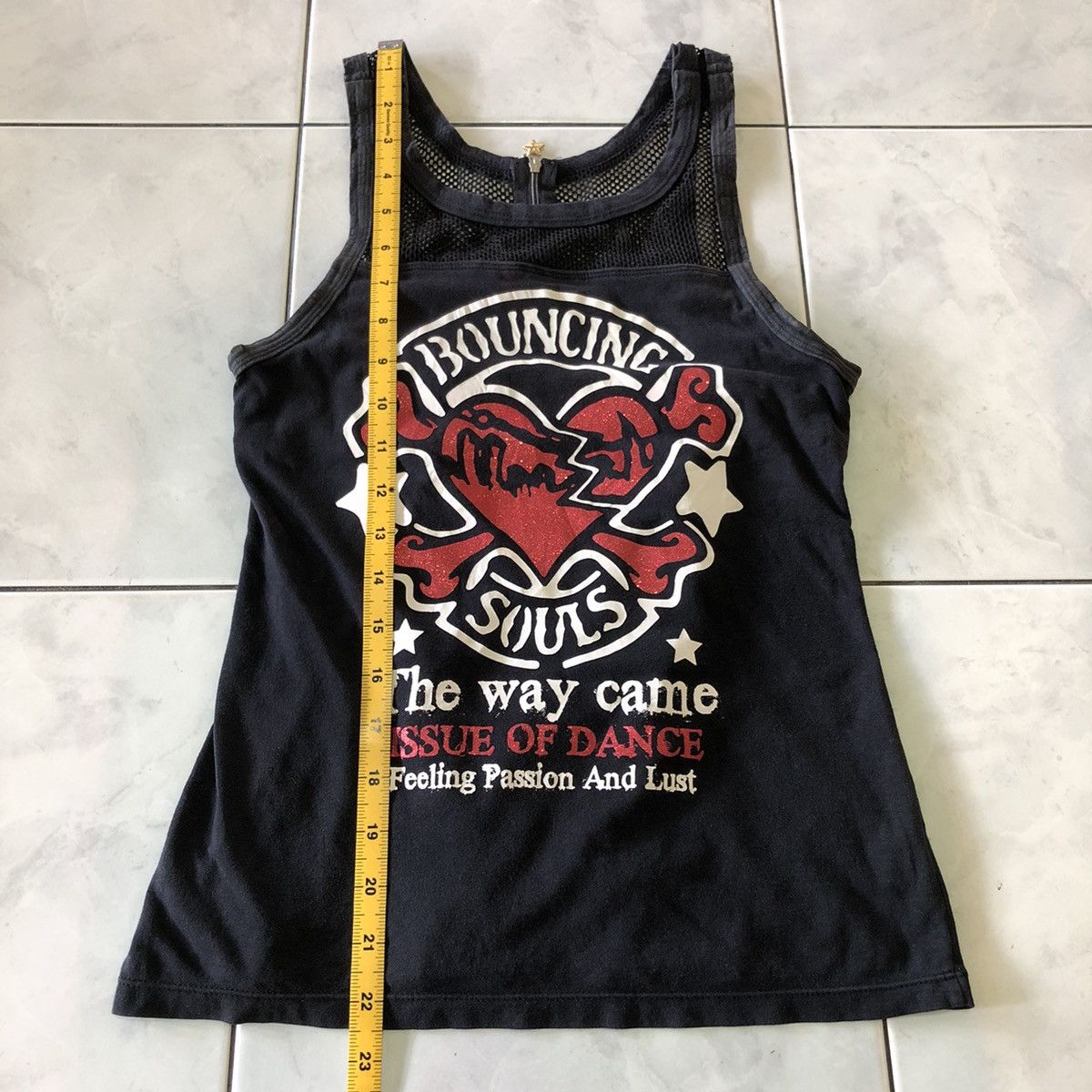Other Bouncing Souls Tank Top Mesh Fishnet Studded Punk Rock Style Size S / US 4 / IT 40 - 11 Thumbnail