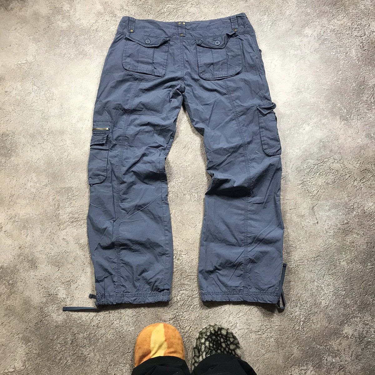Vintage Vintage 90s Baggy Cargo Pants Distressed Parachute Grunge 31 Size 31" - 6 Thumbnail