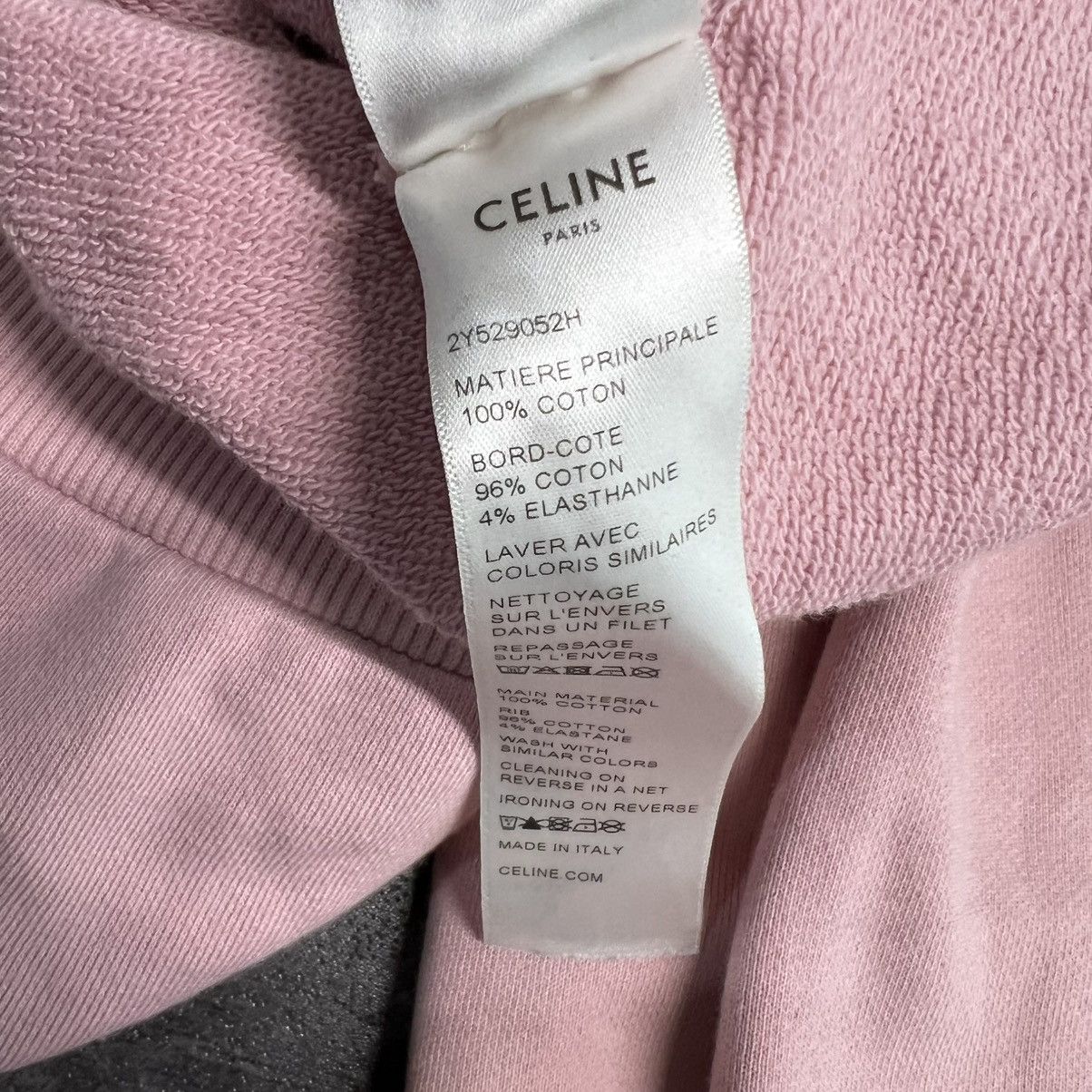 Celine Celine Hood Logo Loose Hoodie Light Rose Black Size US XS / EU 42 / 0 - 9 Thumbnail