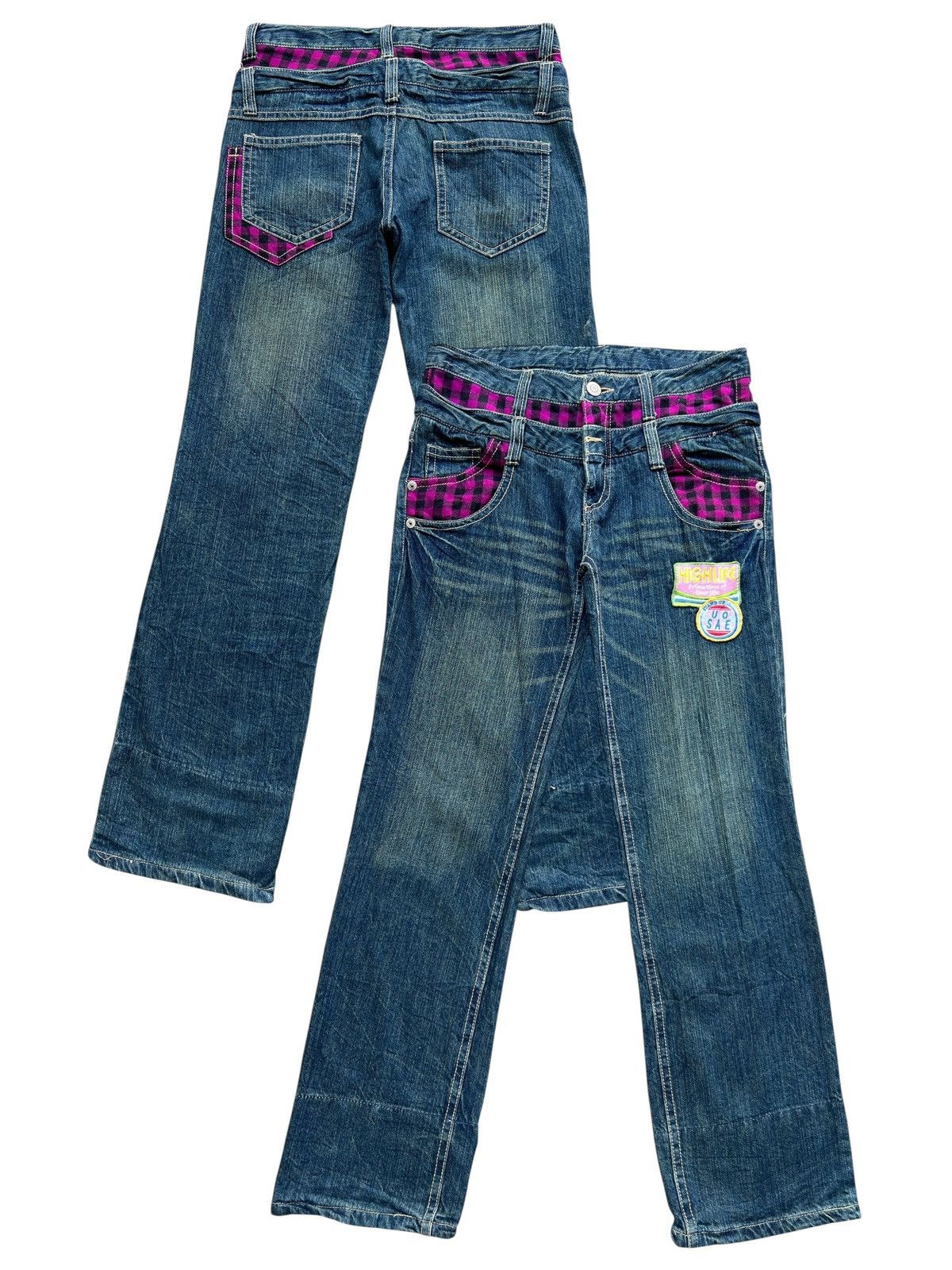 Japanese Brand Double Waist Japan Pleated Straight Denim Jeans 31x31.5 Size US 31 - 1 Thumbnail