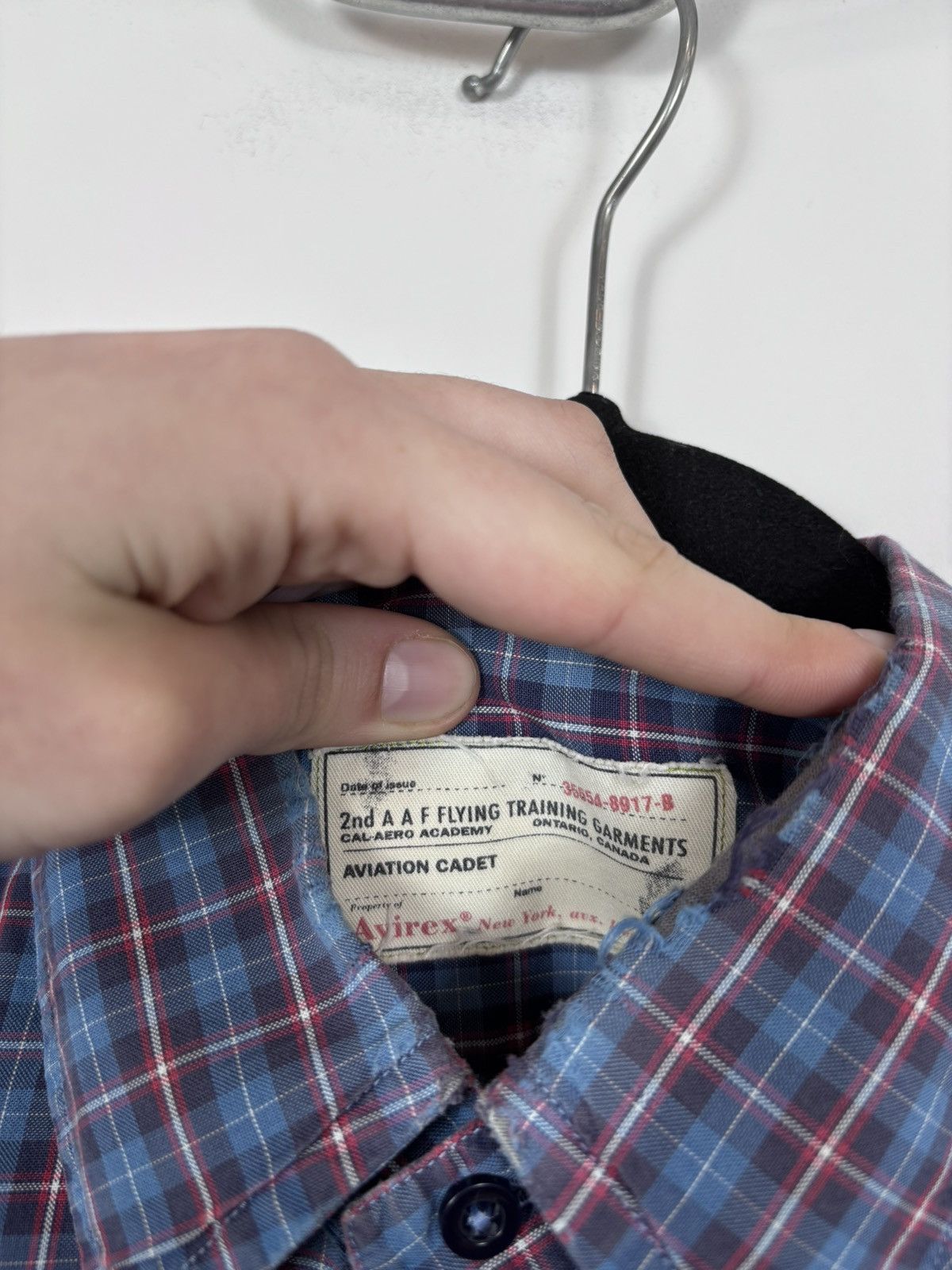 Avirex Vintage Avirex USA Checkered Army Military Long Sleeve Shirt Size US L / EU 52-54 / 3 - 15 Thumbnail