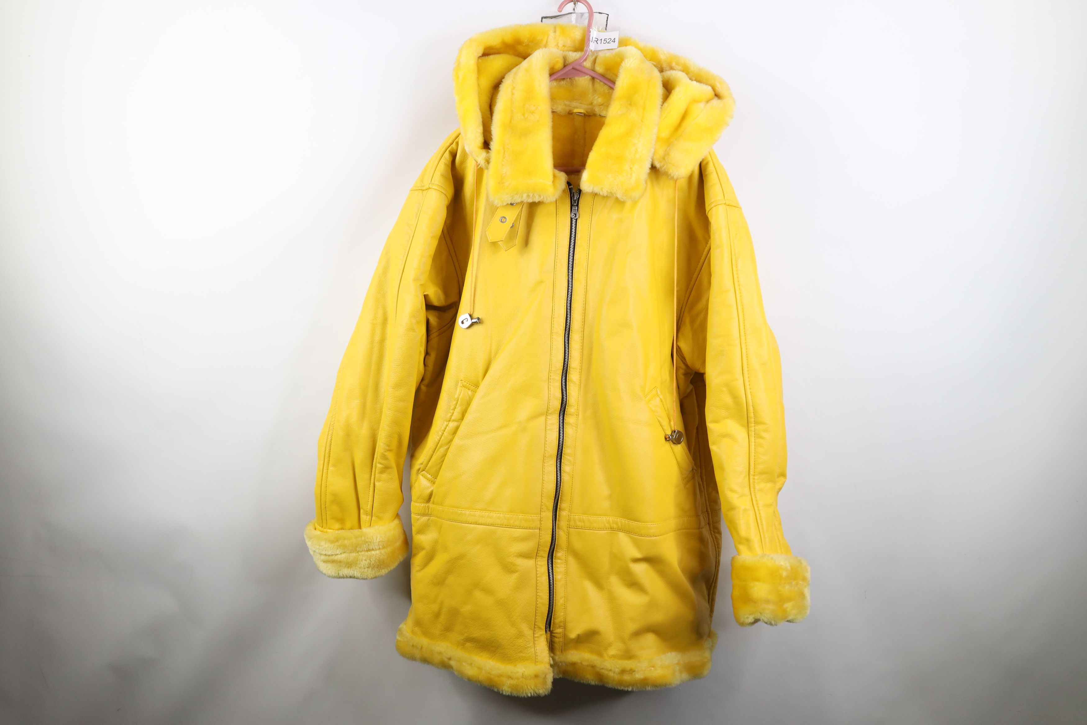 Vintage Vintage 90s Streetwear Sherpa Leather B3 Hooded Parka Jacket Size XL / US 12-14 / IT 48-50 - 1 Thumbnail