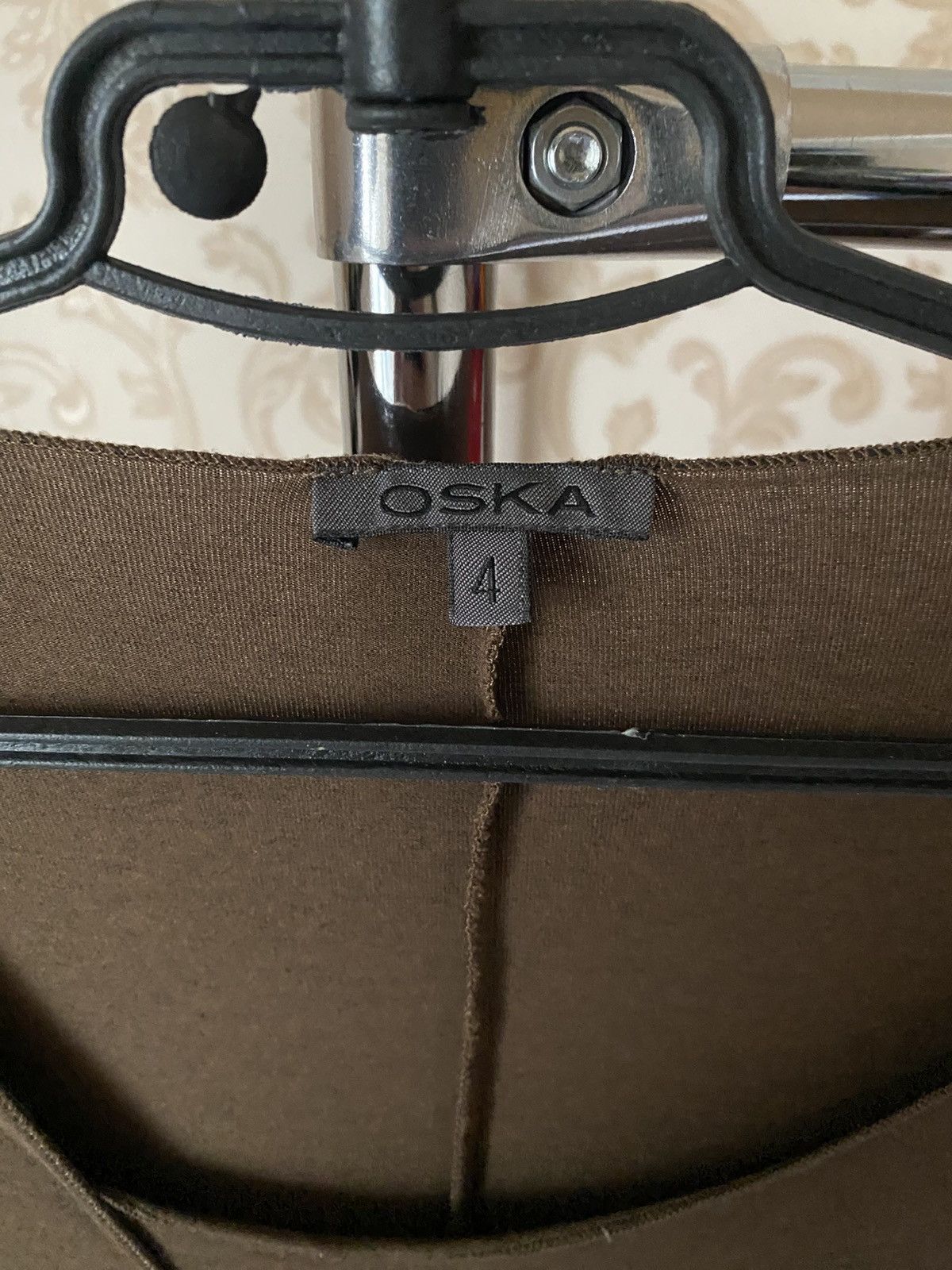 OSKA OSKA Asymmetric Avant-Gard Brown designer dress Size XL / US 12-14 / IT 48-50 - 3 Thumbnail