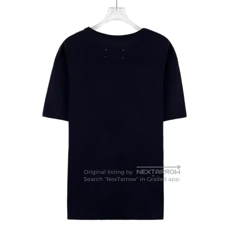 Maison Margiela Maison Margiela Black logo letter print cotton round-neck Size US XL / EU 56 / 4 - 2 Thumbnail