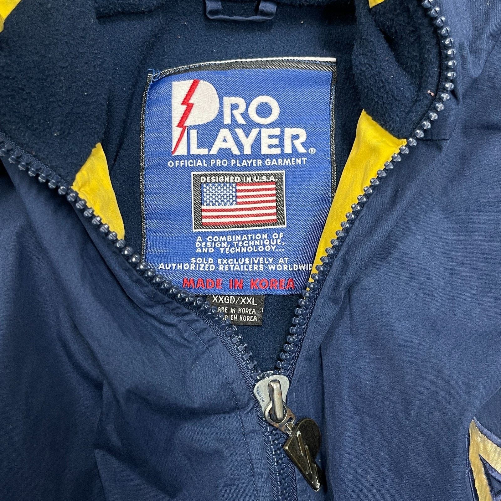 Pro Player vintage 1990s Pro Player Michigan Wolverines Blue Jacket Size US XXL / EU 58 / 5 - 6 Thumbnail