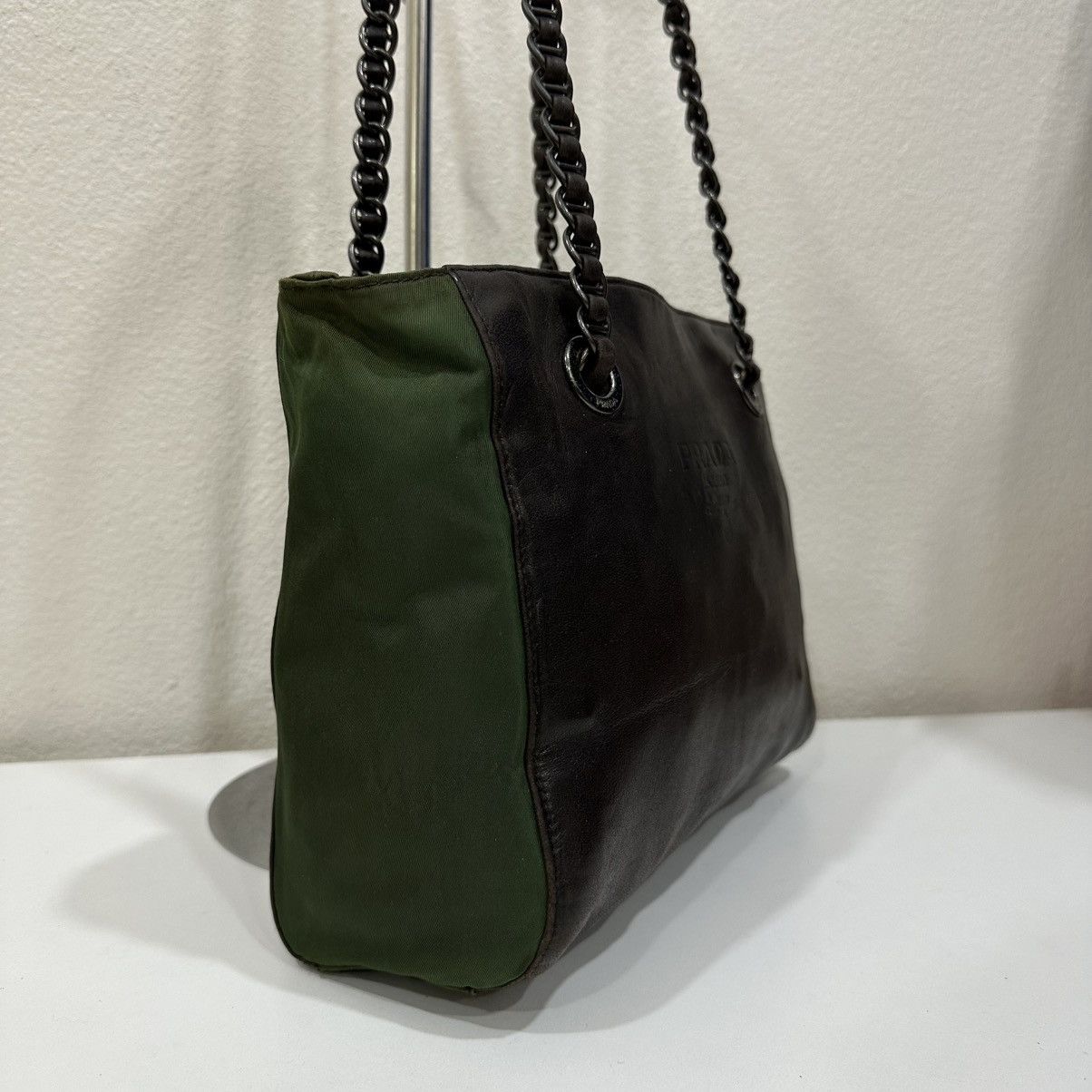Prada PRADA NAPPA & TESSUTO CATENA SHOULDER CHAIN TOTE BAG Size ONE SIZE - 6 Thumbnail