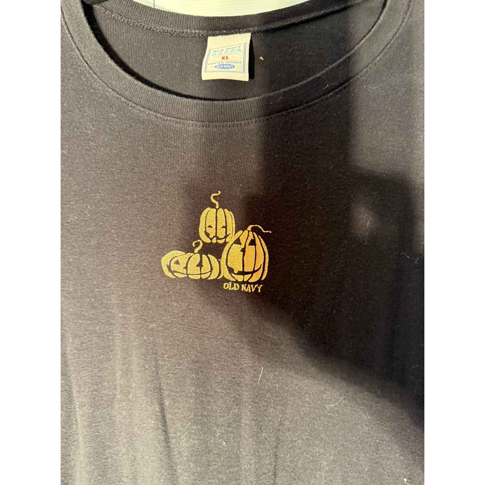 Old Navy Vtge Y2K Old Navy Black Pumpkin Longsleeve Shirt Women's XL Size XL / US 12-14 / IT 48-50 - 6 Thumbnail