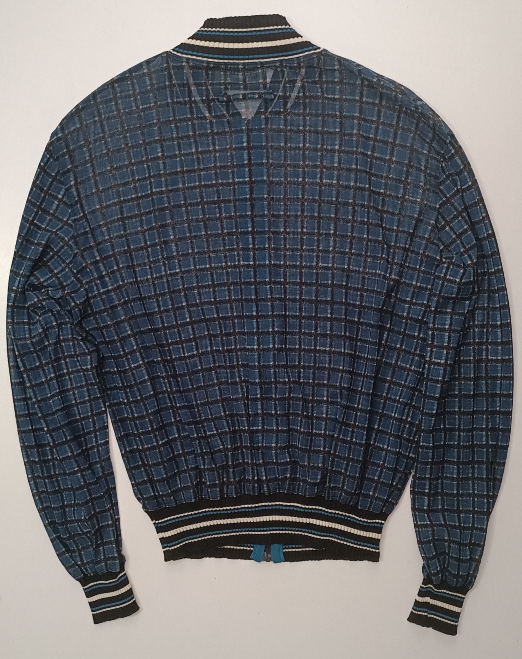 Jean Paul Gaultier SS1999 - Light jacket in nylon mesh with a checkered print Size US S / EU 44-46 / 1 - 20 Thumbnail