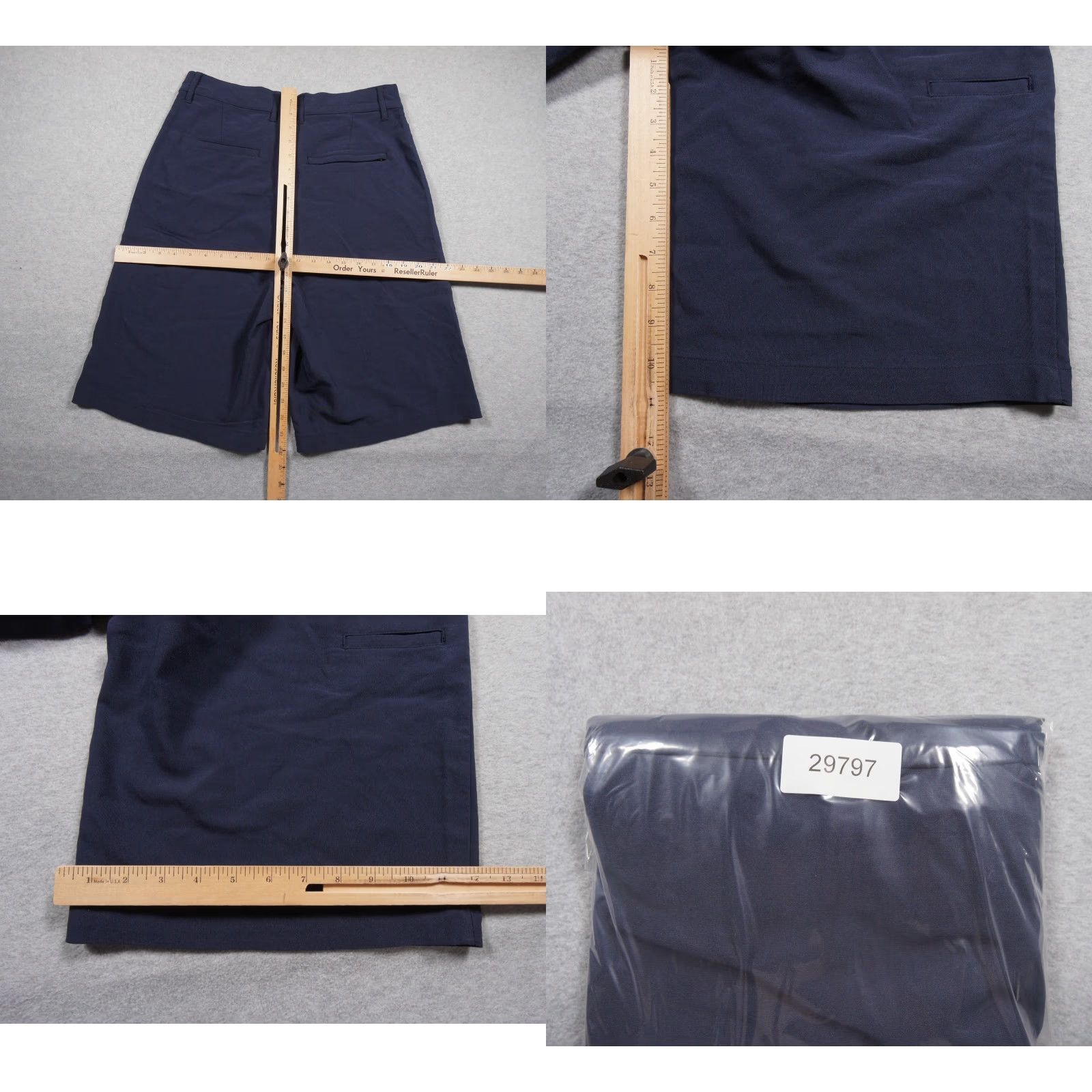 Vintage Urban Golf Gear Shorts Mens Small Blue Chino Stretch Flat Front 11" Inseam Adult Size US 29 - 8 Thumbnail