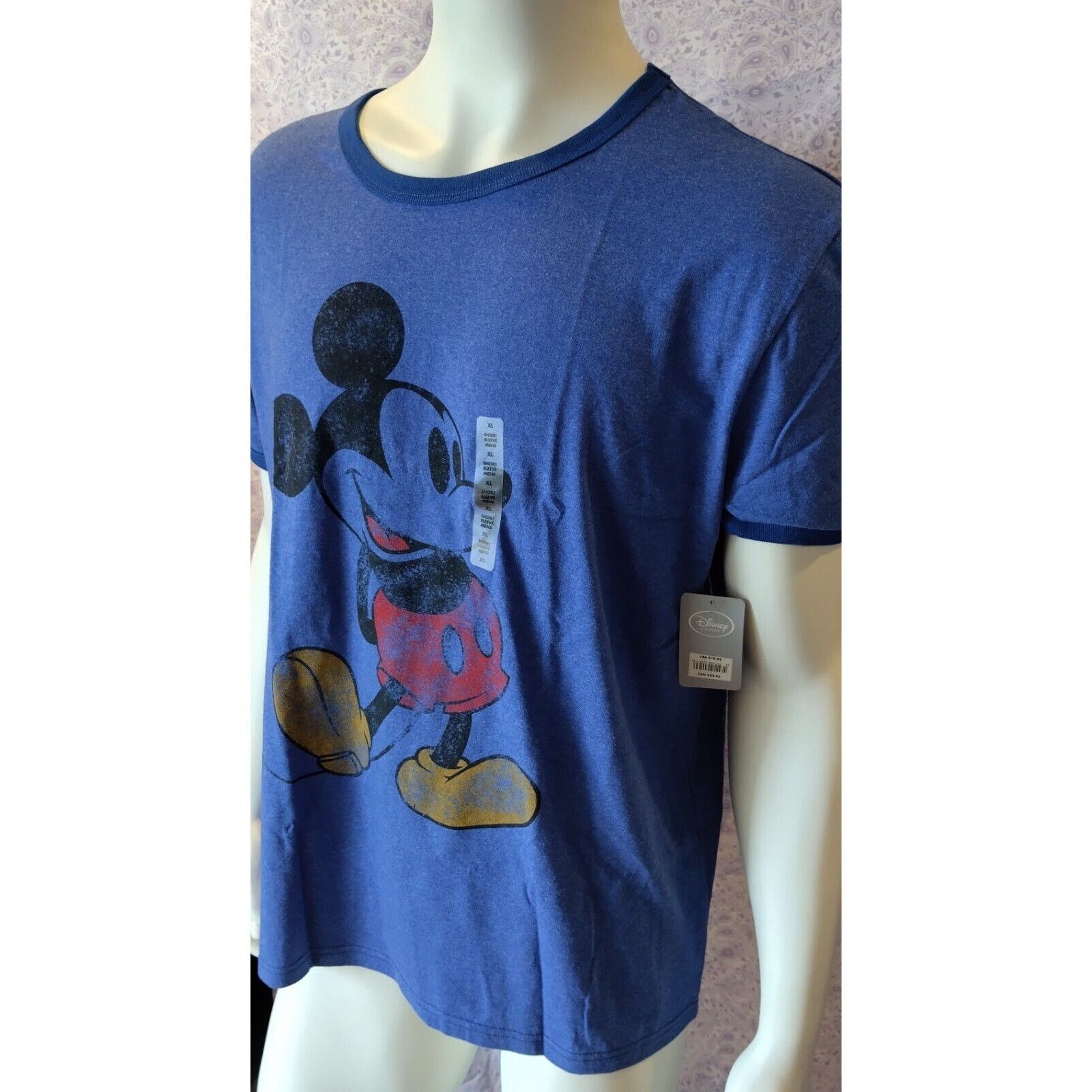 Disney NWT! Disney Mickey Mouse Classic Ringer T-Shirt Large Retro Size US L / EU 52-54 / 3 - 2 Thumbnail