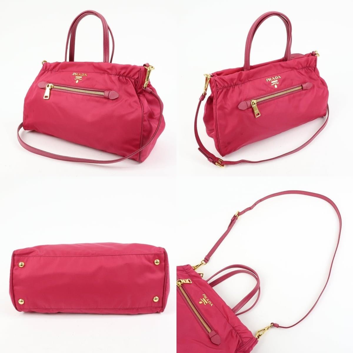 Prada Prada Tessuto Nylon Shoulder Bag Pink Size ONE SIZE - 3 Thumbnail