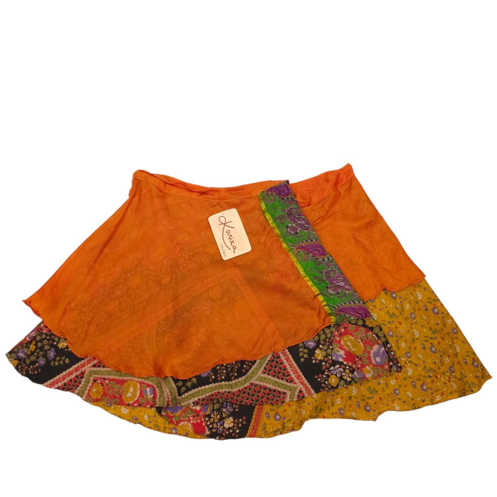 Other Kariza Vintage Wrap Skirt OSFM Silk Blend Boho Indie Fairy Size 24" / US 00 / IT 34 - 10 Thumbnail