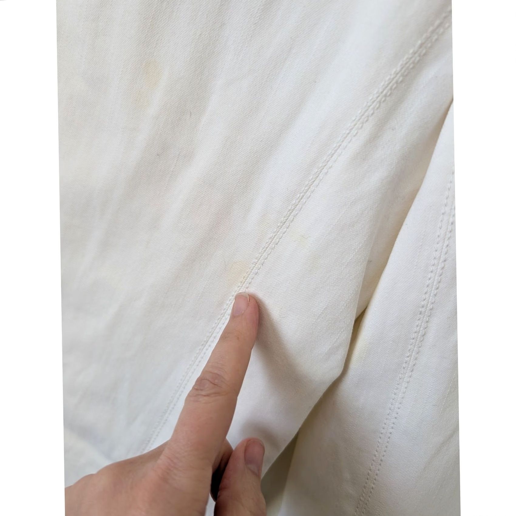 Chanel CHANEL White Cotton Wide Leg Trouser Flared High Rise Pants 38 Italy Women Regular Size 38 Womens Size 26" / US 2 / IT 38 - 7 Thumbnail