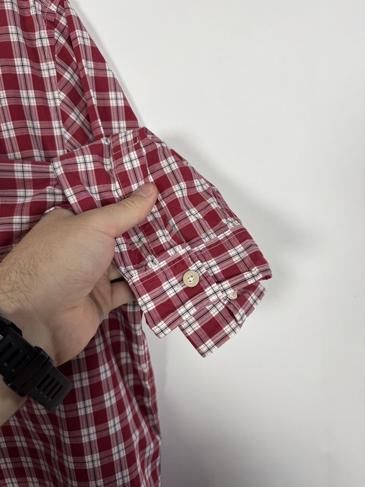Lacoste Men’s Lacoste Long Sleeve Plaid Shirt Button Up Regular Fit Size US XL / EU 56 / 4 - 7 Thumbnail