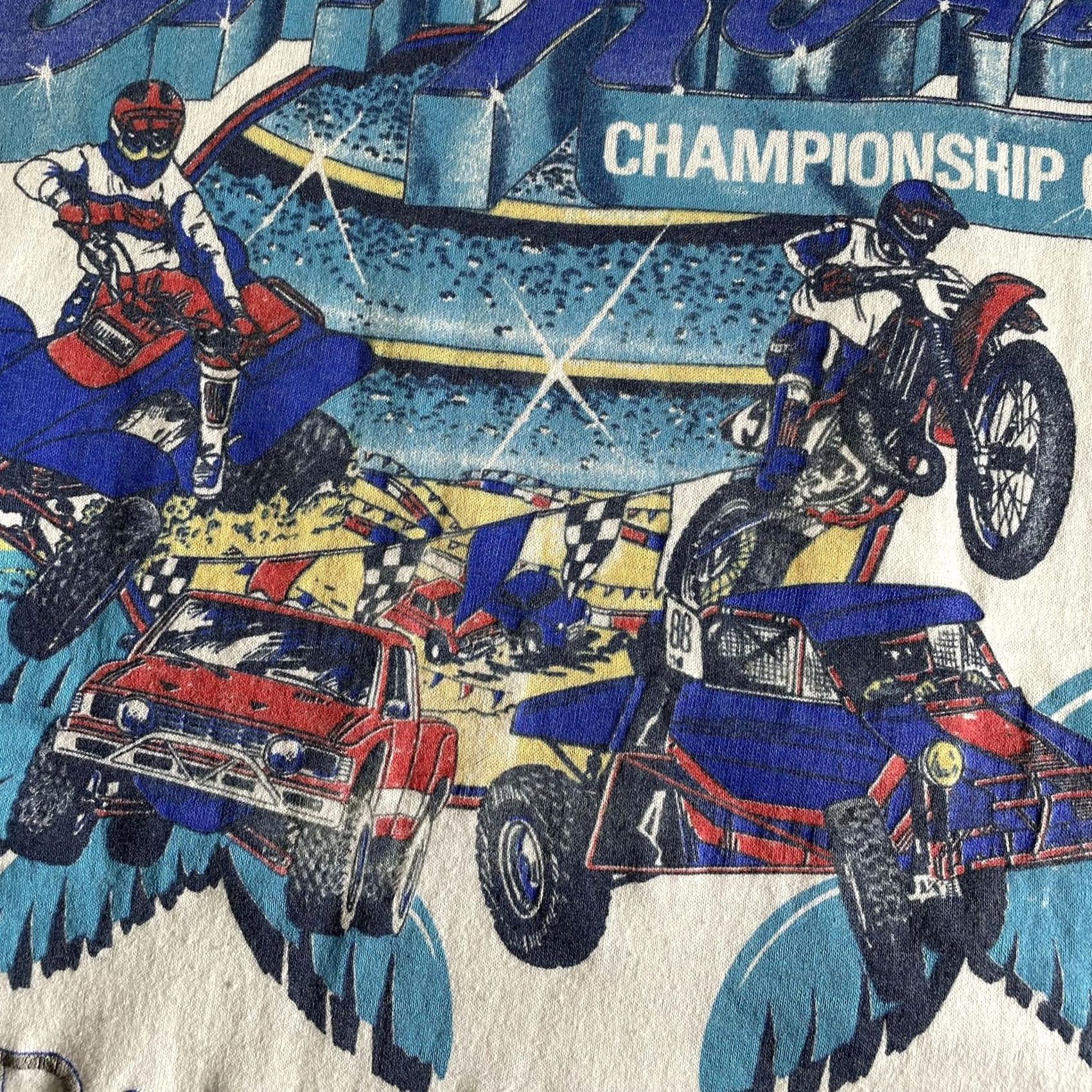 Vintage VINTAGE Mickey Thompson Shirt Mens Medium Race Tour 87 Championship Off Road 80s Size US L / EU 52-54 / 3 - 4 Thumbnail