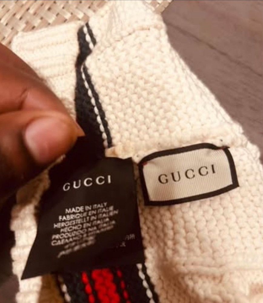 Gucci Authentic Gucci Cream Cable Knit Beanie Size 36 - 3 Thumbnail