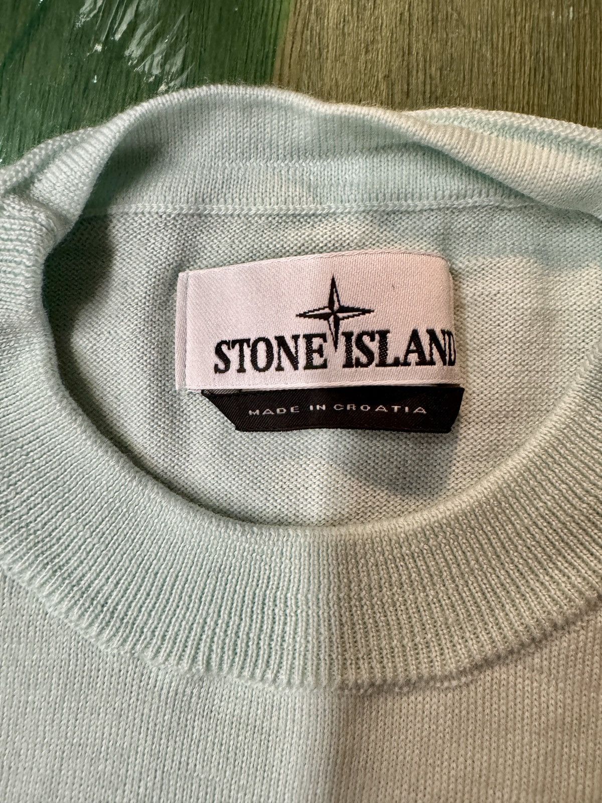 Stone Island Stone Island 100% Wool Sweater Size Small Light Blue Summer Size US S / EU 44-46 / 1 - 2 Thumbnail