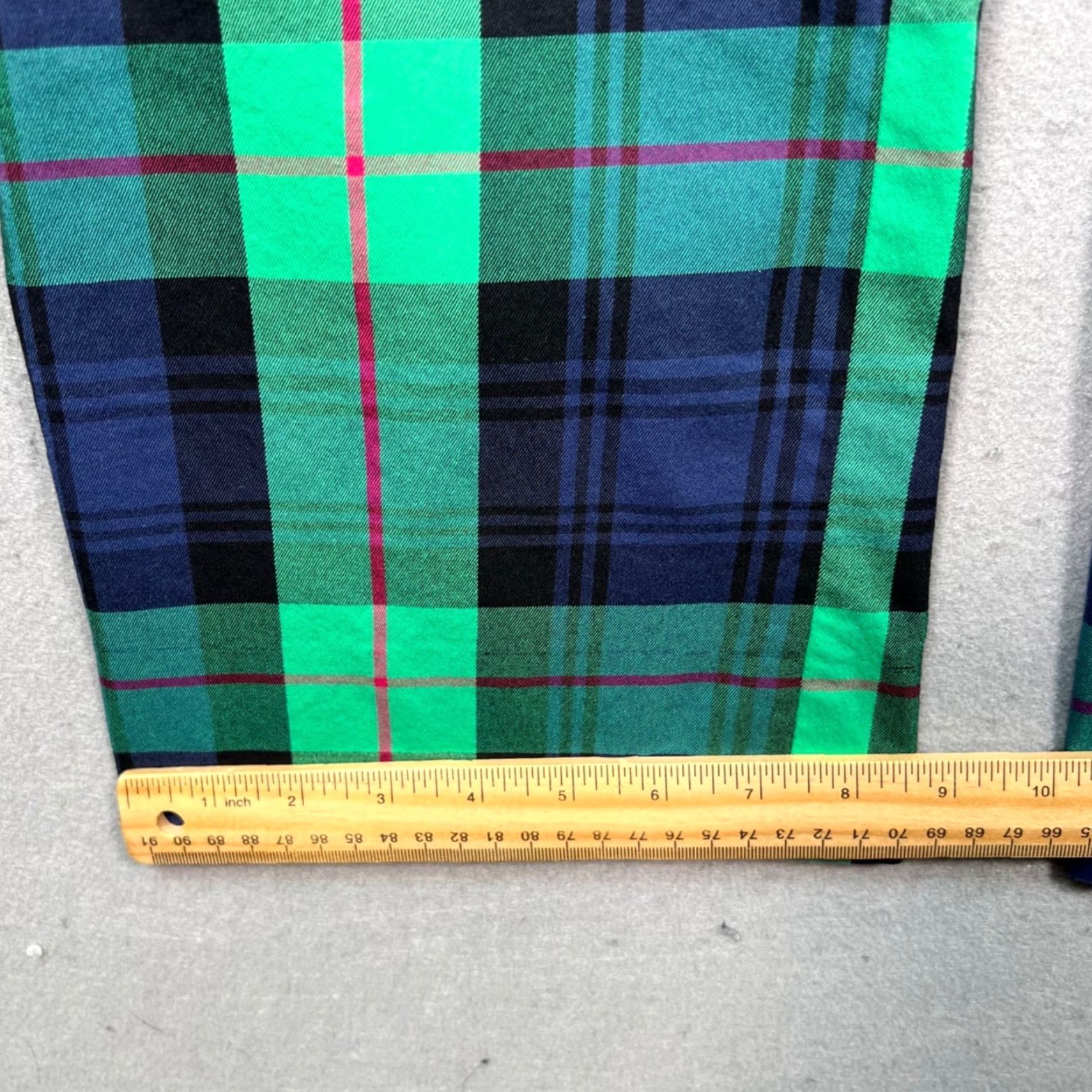 Lilly Pulitzer Lilly Pulitzer Womens 2 Pants Navy Blue Green Plaid Tartan Chino Straight 31 In Inseam Adult Regular Size 2 Womens Size 26" / US 2 / IT 38 - 7 Thumbnail