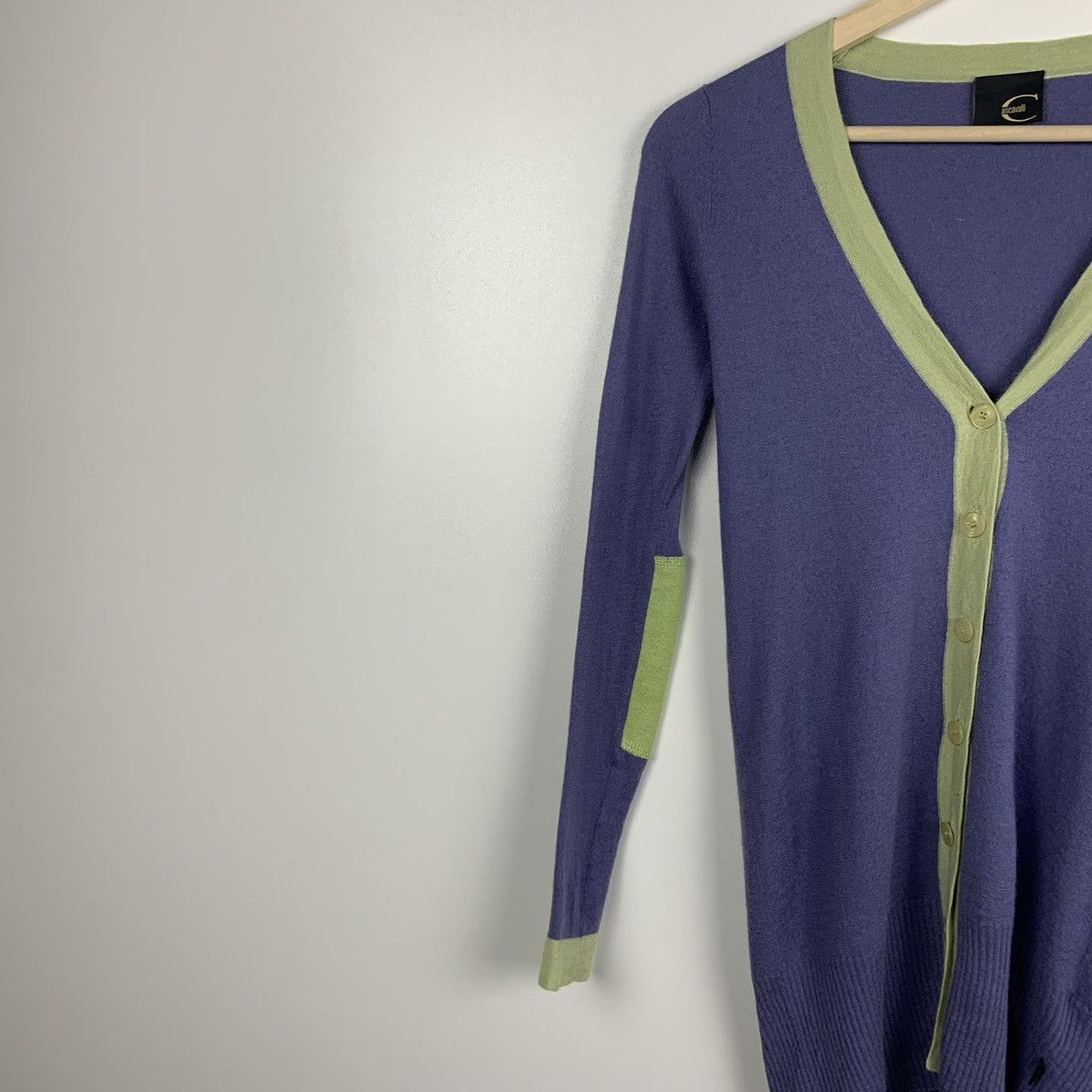 Just Cavalli Just Cavalli Cashmere Silk Cardigan Purple Size 40 V-Neck Size S / US 4 / IT 40 - 4 Thumbnail