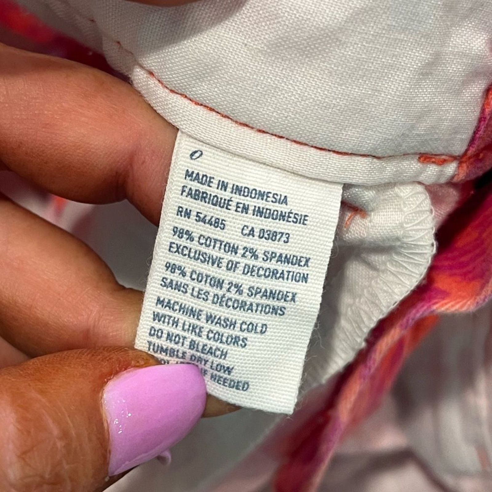 American Eagle Outfitters American Eagle Stretch Shorts Pink Orange Aztec Print Size 0 Size 25" / US 0 / IT 36 - 4 Thumbnail