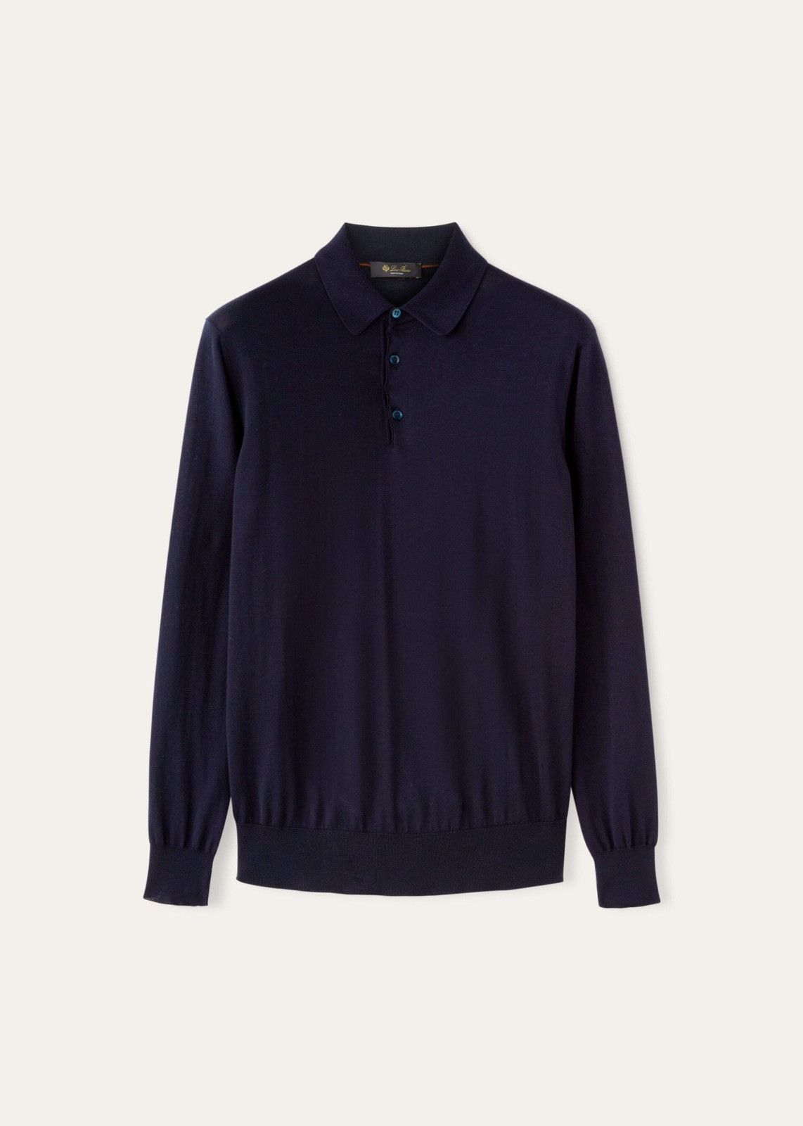Loro Piana o1srvl11e0225 FAM1950 Cotton Polo Shirt in Navy Blue Size US L / EU 52-54 / 3 - 1 Thumbnail