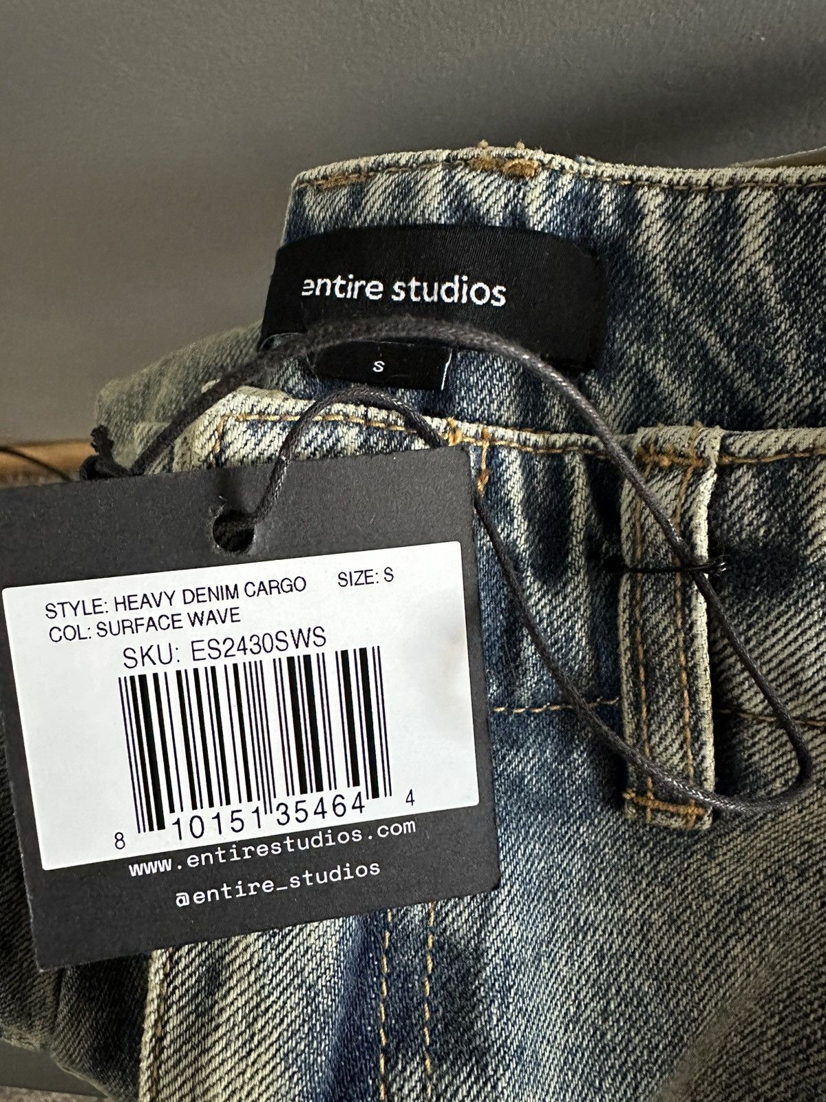Entire Studios Heavy Denim Cargo Surface Wave Size US 30 / EU 46 - 6 Thumbnail