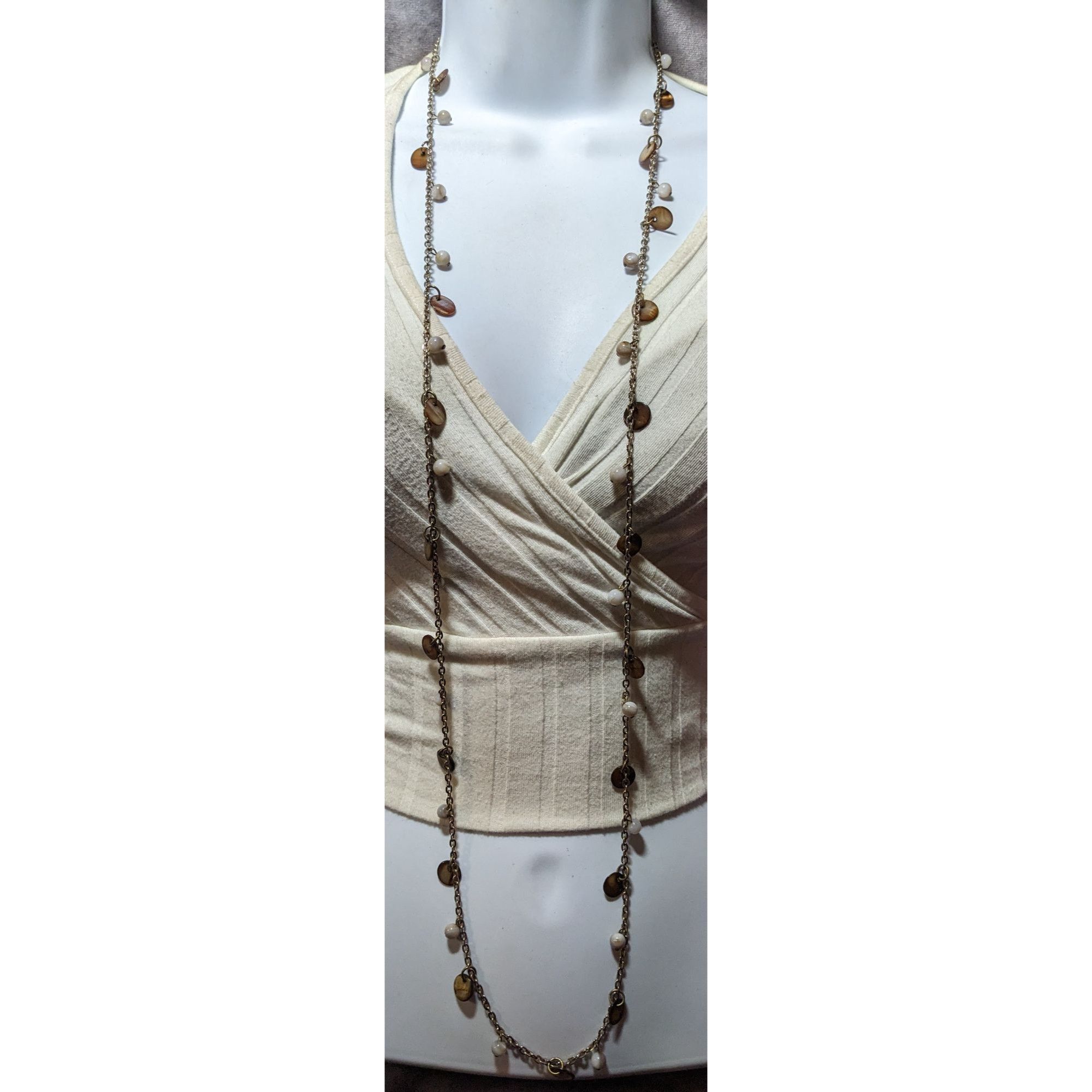 Other Bohemian Beaded Shell Charm Extra Long Necklace Size ONE SIZE - 2 Thumbnail