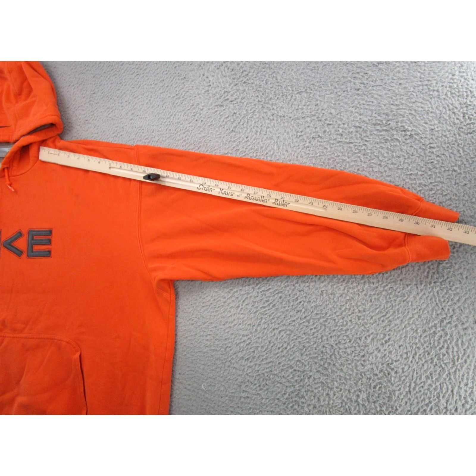 Nike VINTAGE Nike Spell Out Hoodie Swoosh Sweatshirt Orange Men's 3XL Read Size US XXL / EU 58 / 5 - 7 Thumbnail