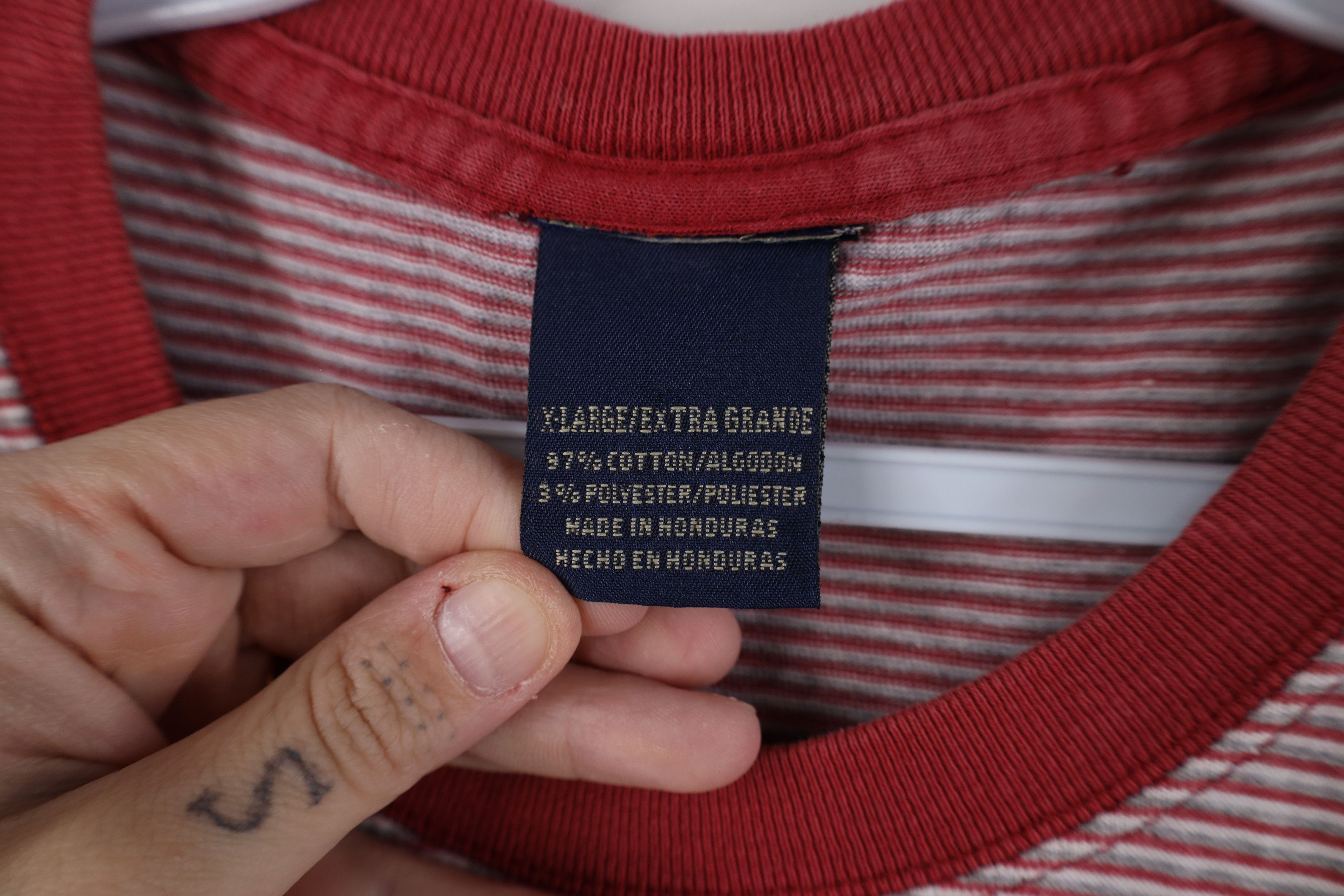 Vintage Vintage 90s Streetwear Blank Striped Short Sleeve T-Shirt Size US XL / EU 56 / 4 - 8 Thumbnail