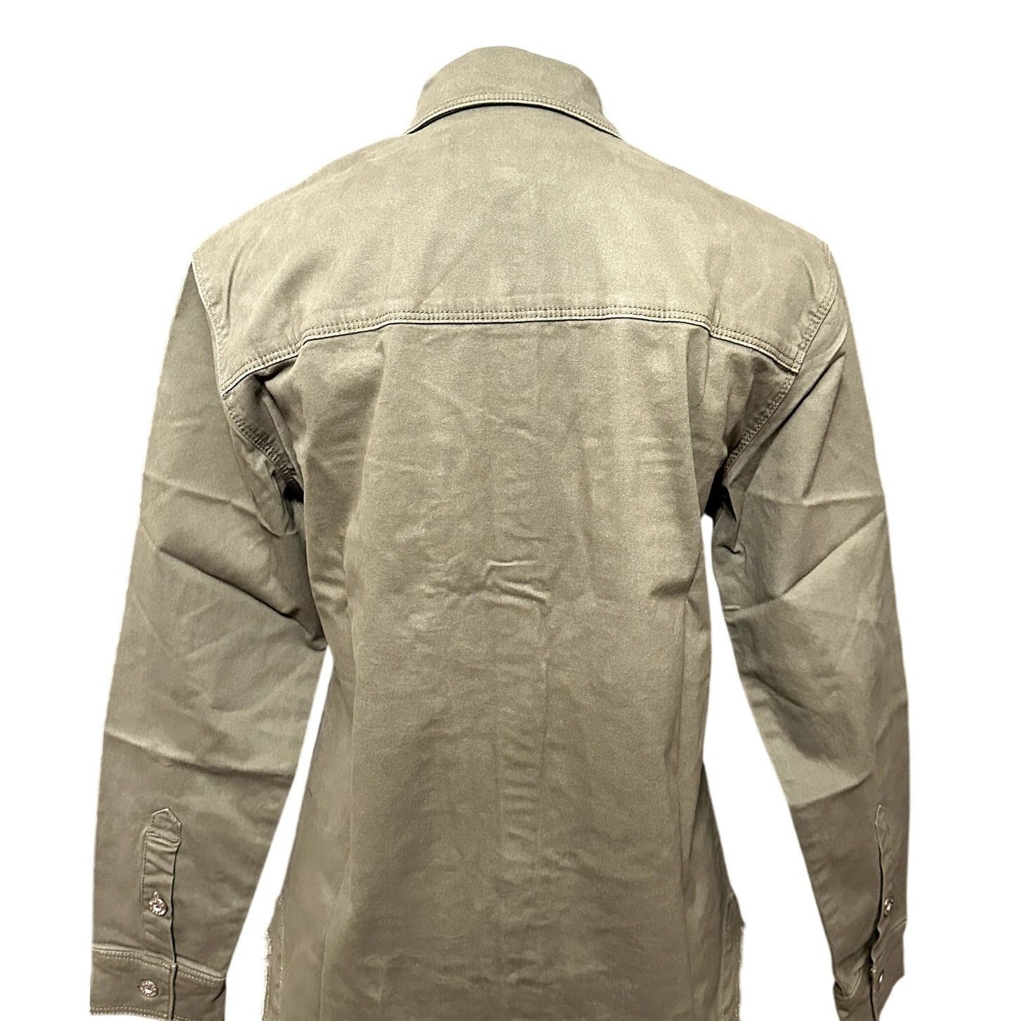 Other Jessica Simpson Shirt Jacket Button-Down Denim Green XS NWT Size XS / US 0-2 / IT 36-38 - 6 Thumbnail