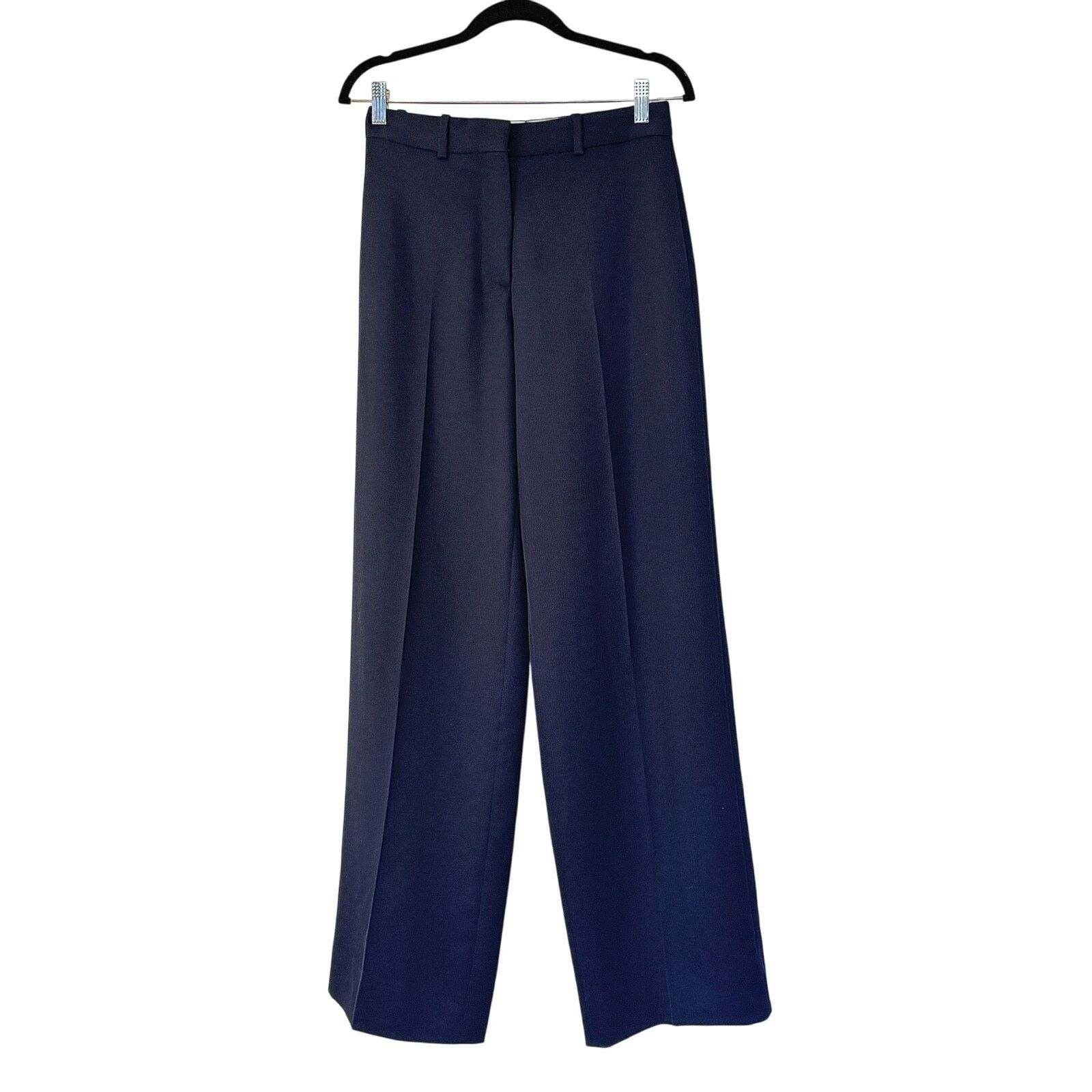 Victoria Beckham Victoria Beckham High-Waisted Wide-Legged Trouser/ Midnight Size 28" / US 6 / IT 42 - 1 Thumbnail