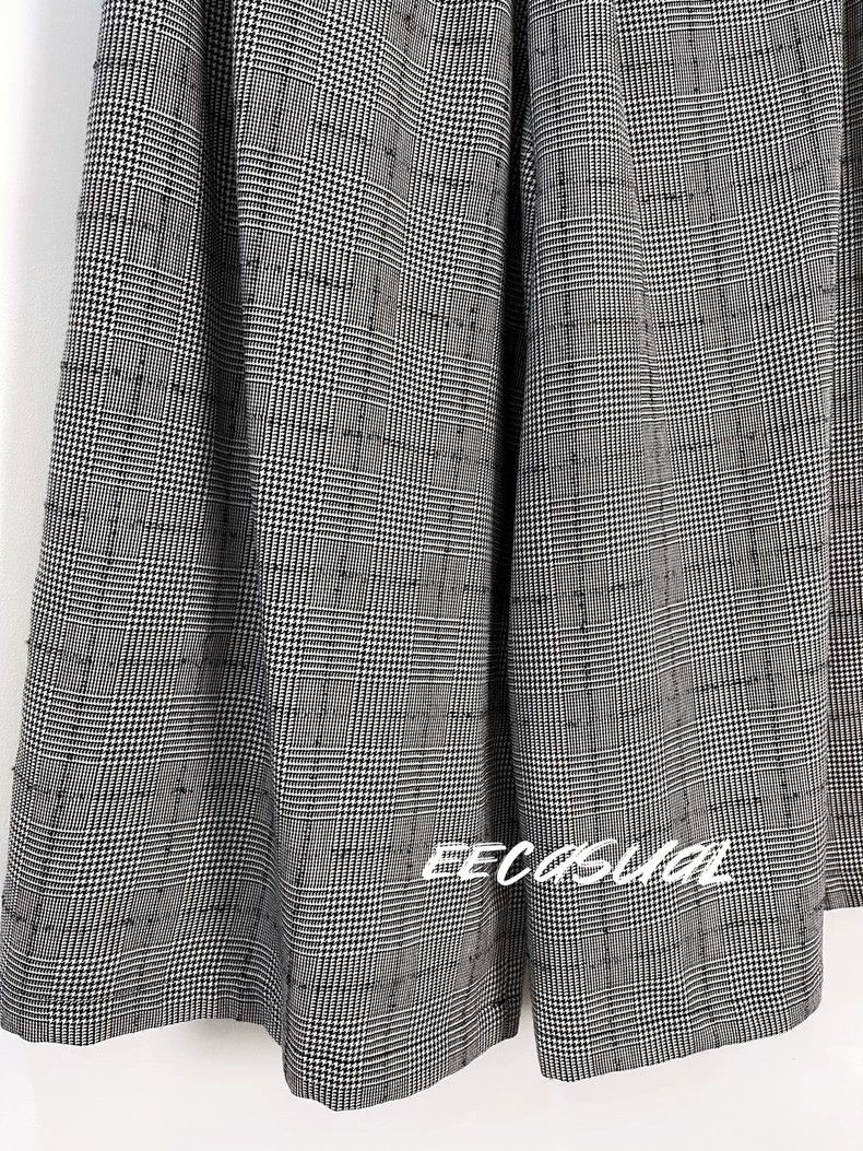 Comme des Garcons Comme des Garcons size M Black and white wool wide-leg pan Size 23" - 8 Thumbnail