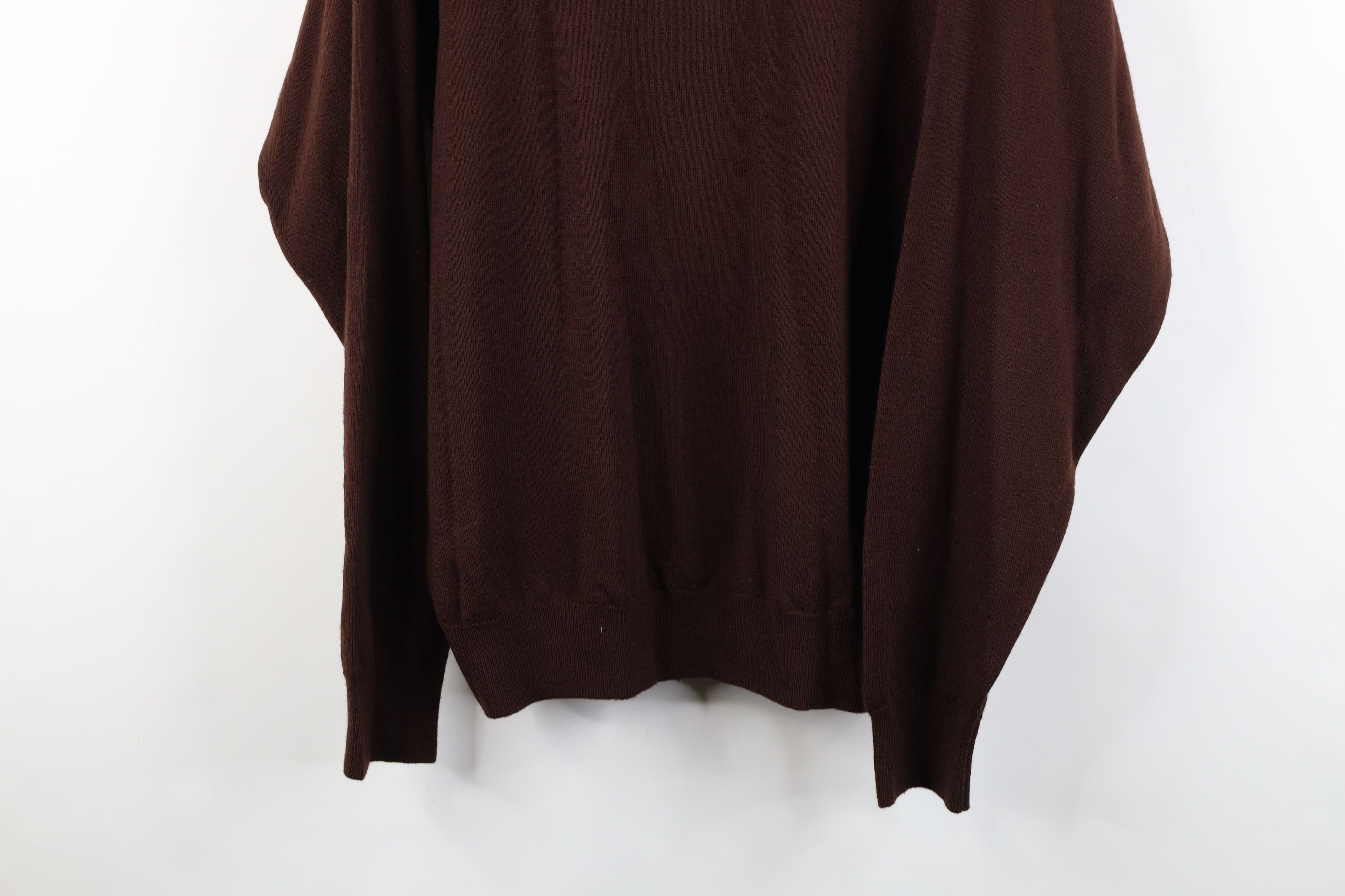 Vintage Vintage 90s Streetwear Blank Merino Wool Knit Sweater Size US L / EU 52-54 / 3 - 3 Thumbnail