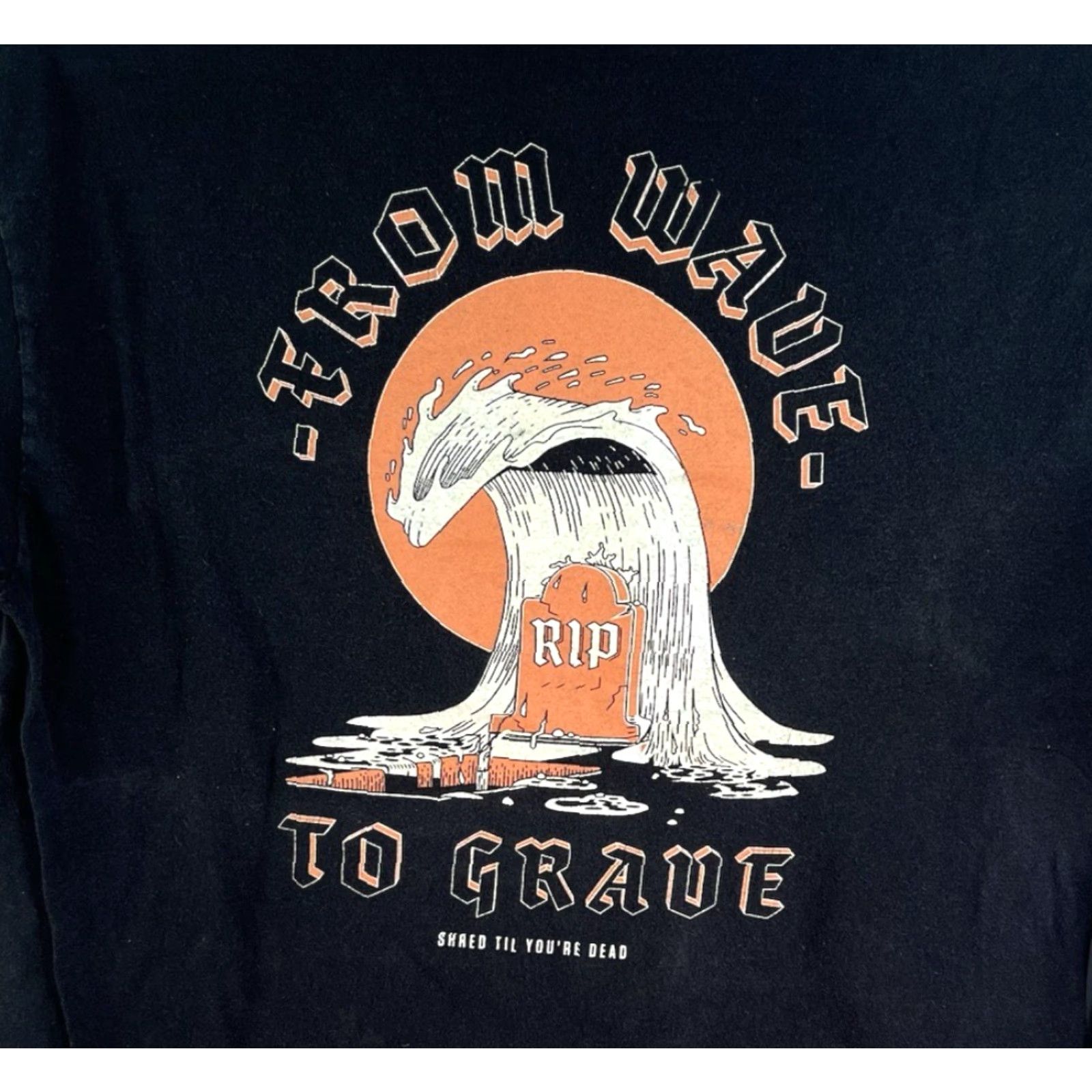 Vintage VINTAGE Chomp Surf T-Shirt Womens L Black Long Sleeve Size L / US 10 / IT 46 - 3 Thumbnail