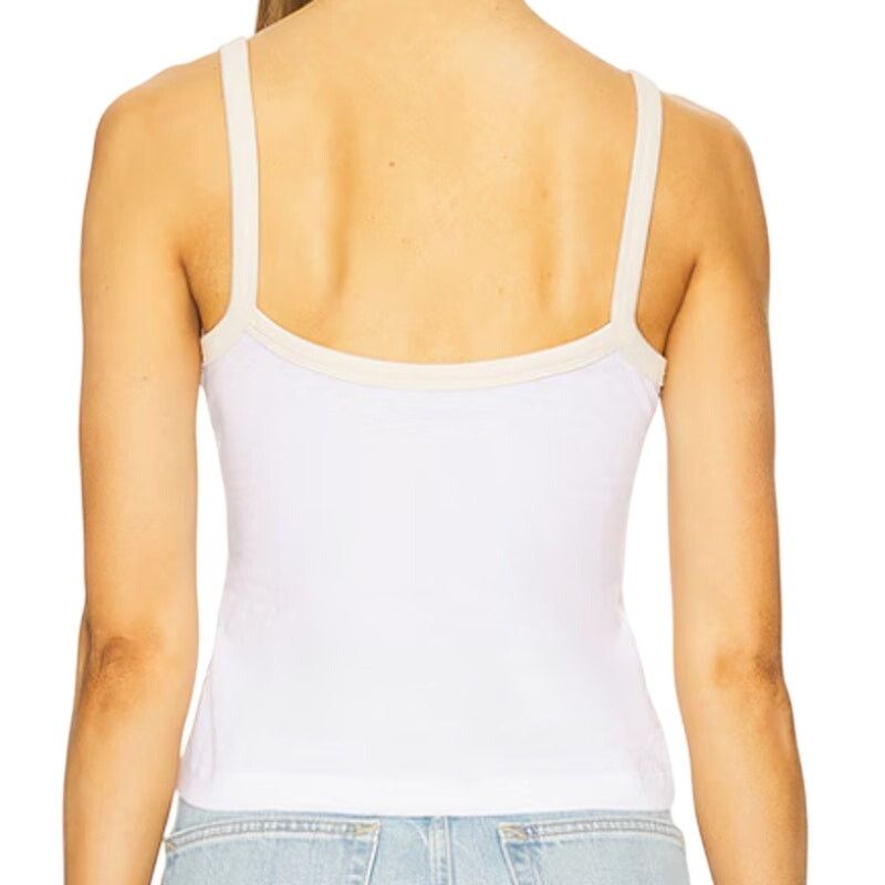 GRLFRND GRLFRND Cami Top in Vintage White & Bone, Size S Size S / US 4 / IT 40 - 2 Thumbnail