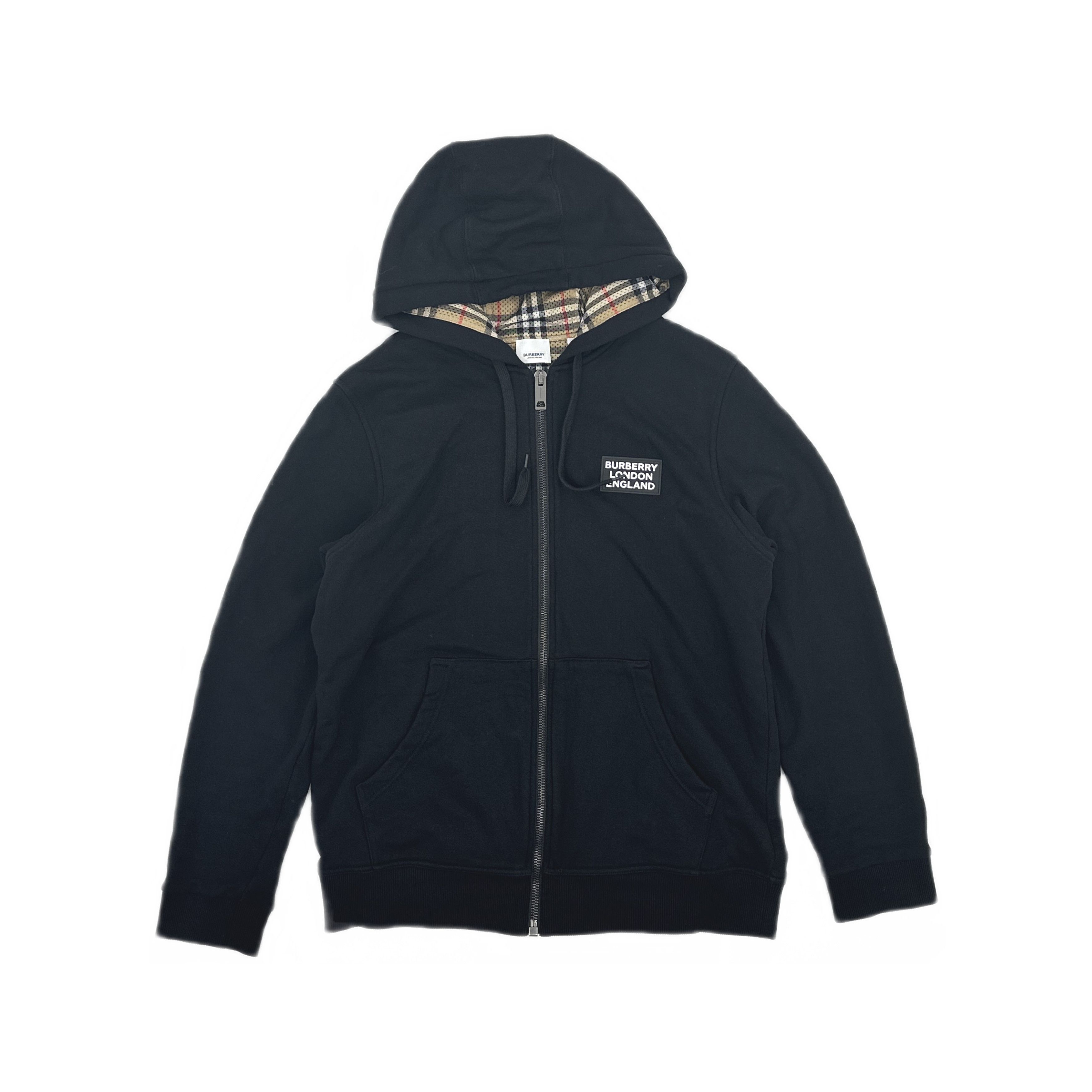 Burberry Burberry Logo Patch Check Lined Zip Hoodie Size M Size US M / EU 48-50 / 2 - 1 Thumbnail