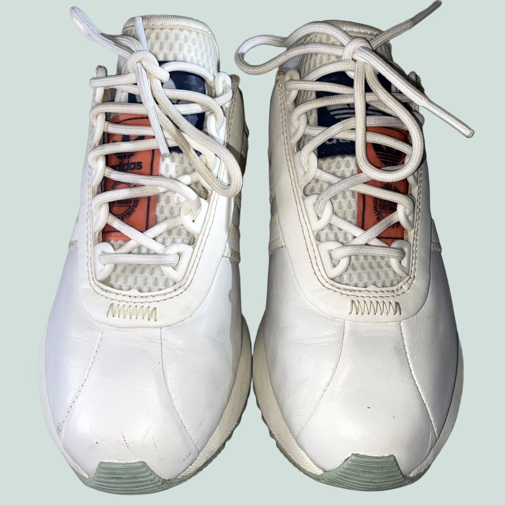 Adidas Adidas Women Sneaker Size 6 White/Grey/Peach/Mint Pyv702001 Size US 6 / IT 36 - 1 Thumbnail
