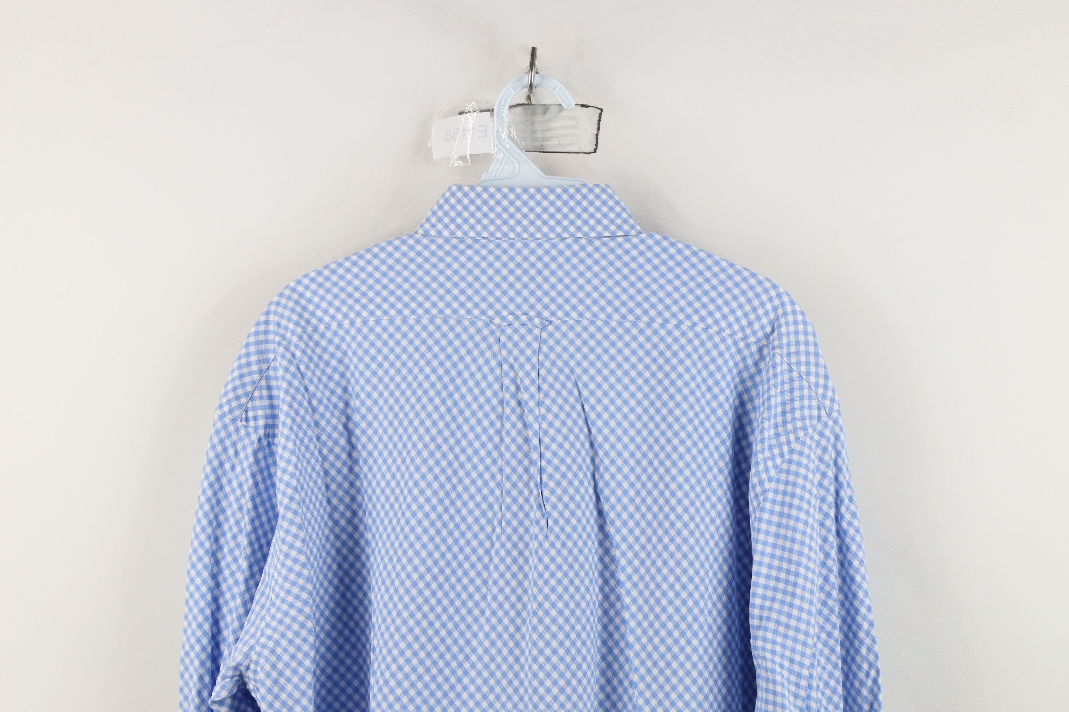 Peter Millar Peter Millar Gingham Collared Button Down Shirt Blue Cotton Size US M / EU 48-50 / 2 - 10 Thumbnail