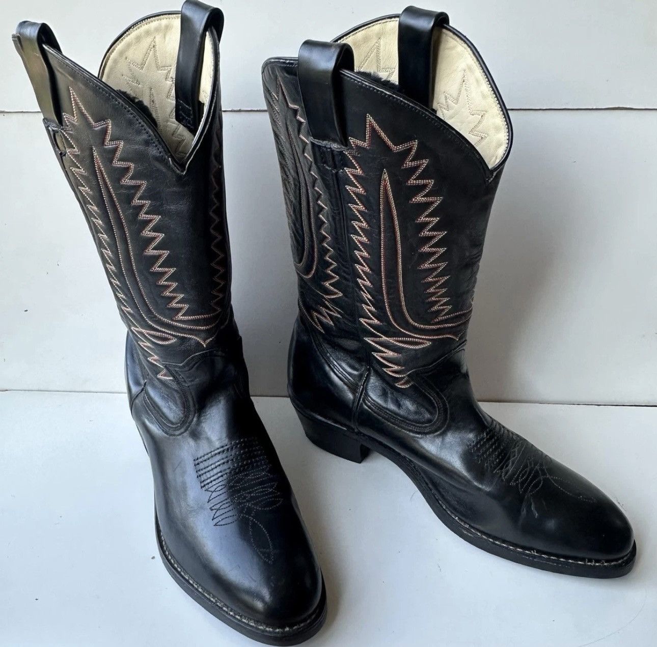 Other Tufgum Vintage Unisex Western Cowboy Boots Leather Size 11 Size US 11 / EU 44 - 1 Thumbnail