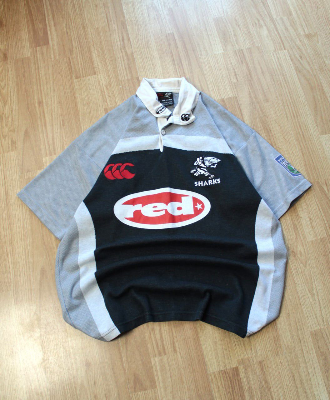 Canterbury of New Zealand 🔥 Natan Sharks 2003 Rugby Union Jersey Polo Shirt Canterbury Size US L / EU 52-54 / 3 - 1 Thumbnail