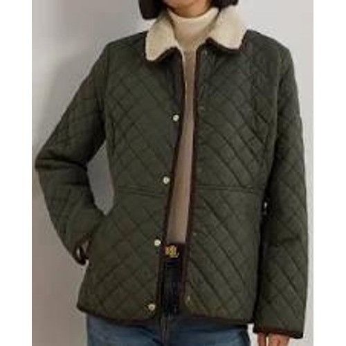 Lauren Ralph Lauren Lauren Ralph Lauren Faux-Sherpa-Collar Quilted Coat Womens L Size L / US 10 / IT 46 - 4 Thumbnail