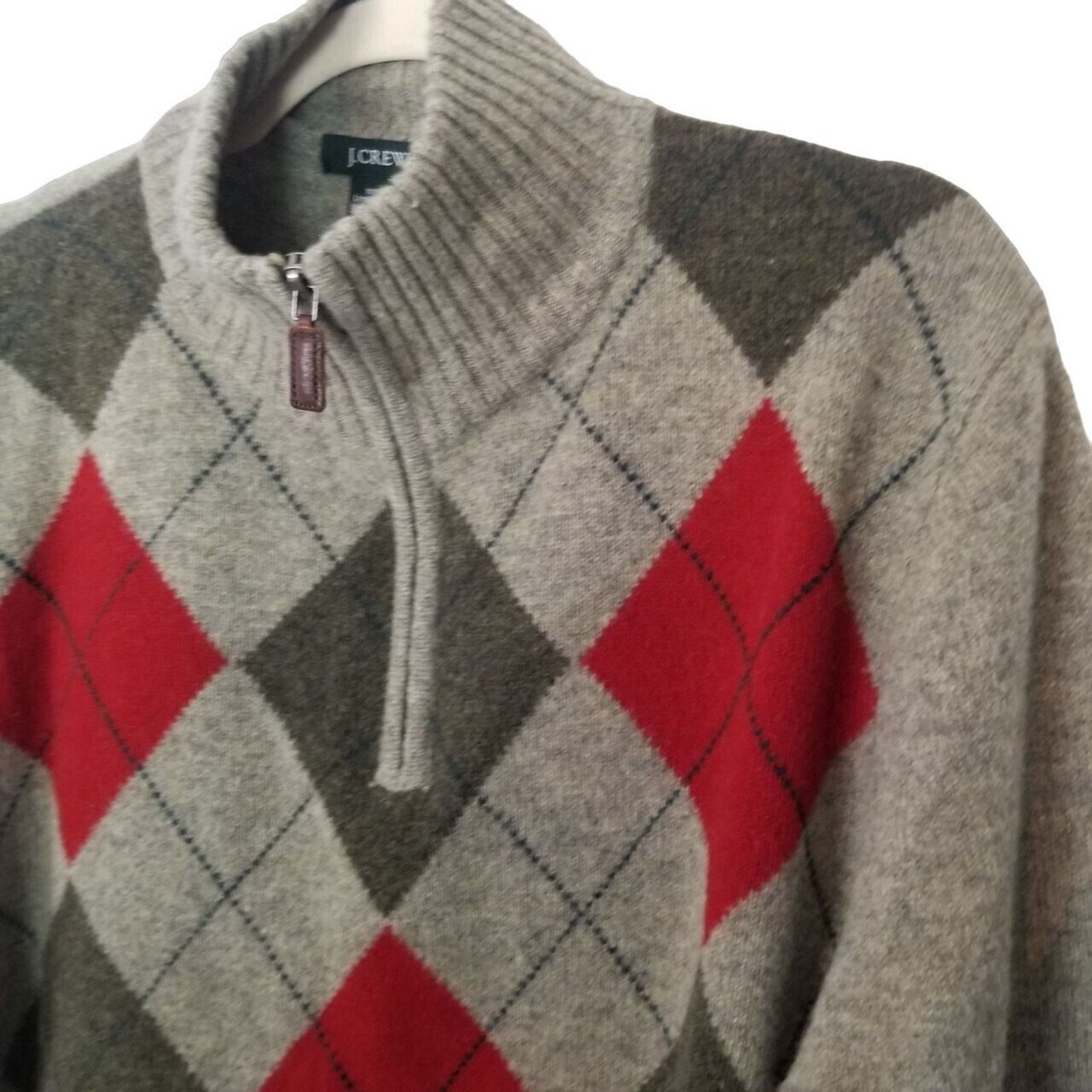 J.Crew J. Crew Lambswool Argyle Grandpa Sweater Dad Teachercore Size US L / EU 52-54 / 3 - 5 Thumbnail