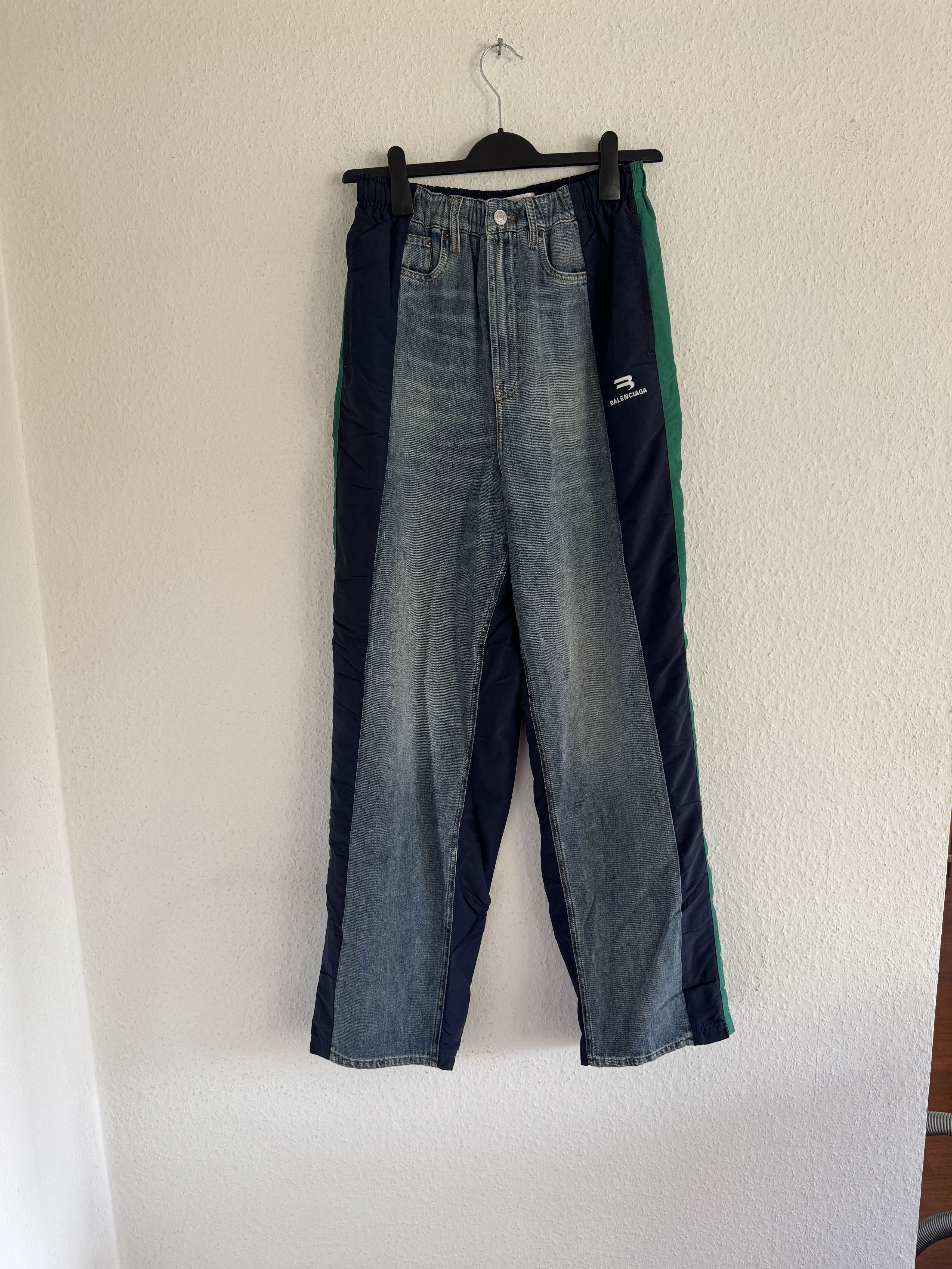 Balenciaga Balenciaga Hybrid Jeans x Track Pants Green Size US 32 / EU 48 - 1 Thumbnail